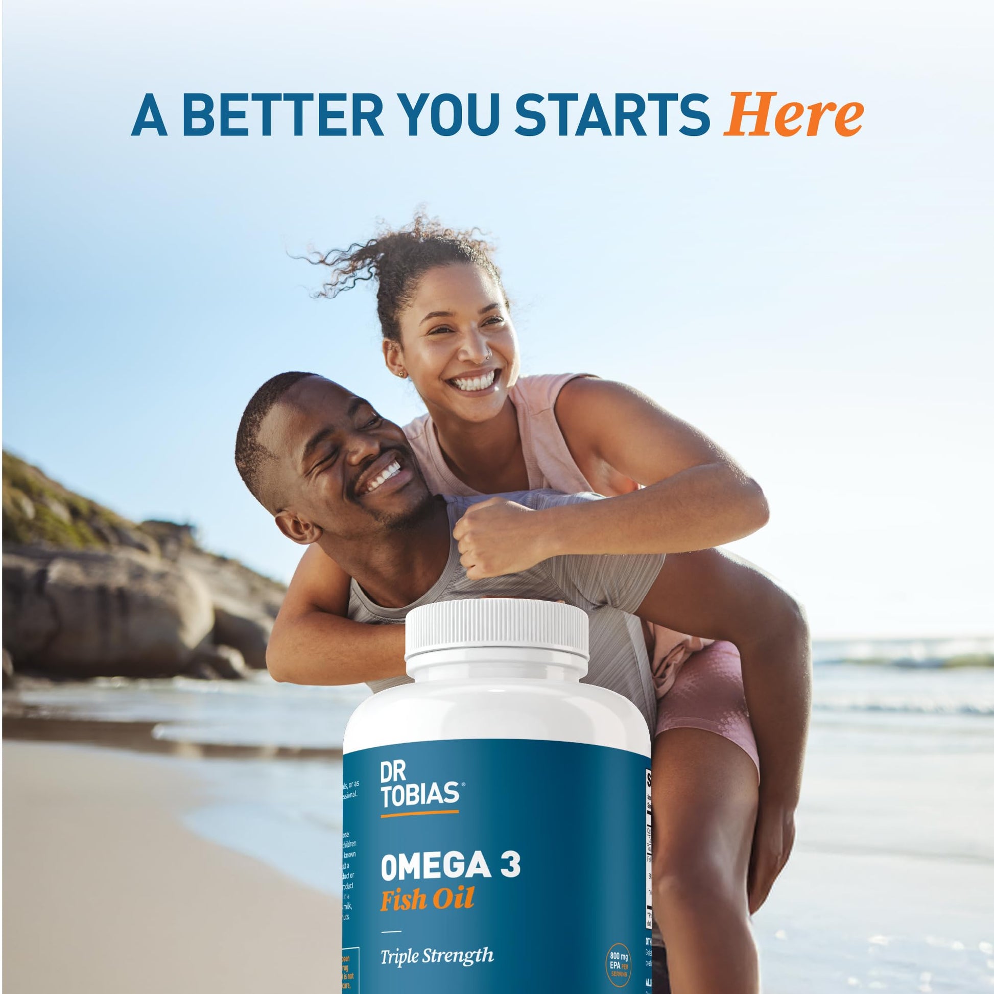 Dr. Tobias Omega 3 Fish Oil 2000mg Triple Strength with 800mg EPA 600mg DHA Per Serving | Fish Oil Omega 3 Supplements for Heart Brain & Immune Support - 180 Softgels (90 Servings) Dr. Tobias uk supplements