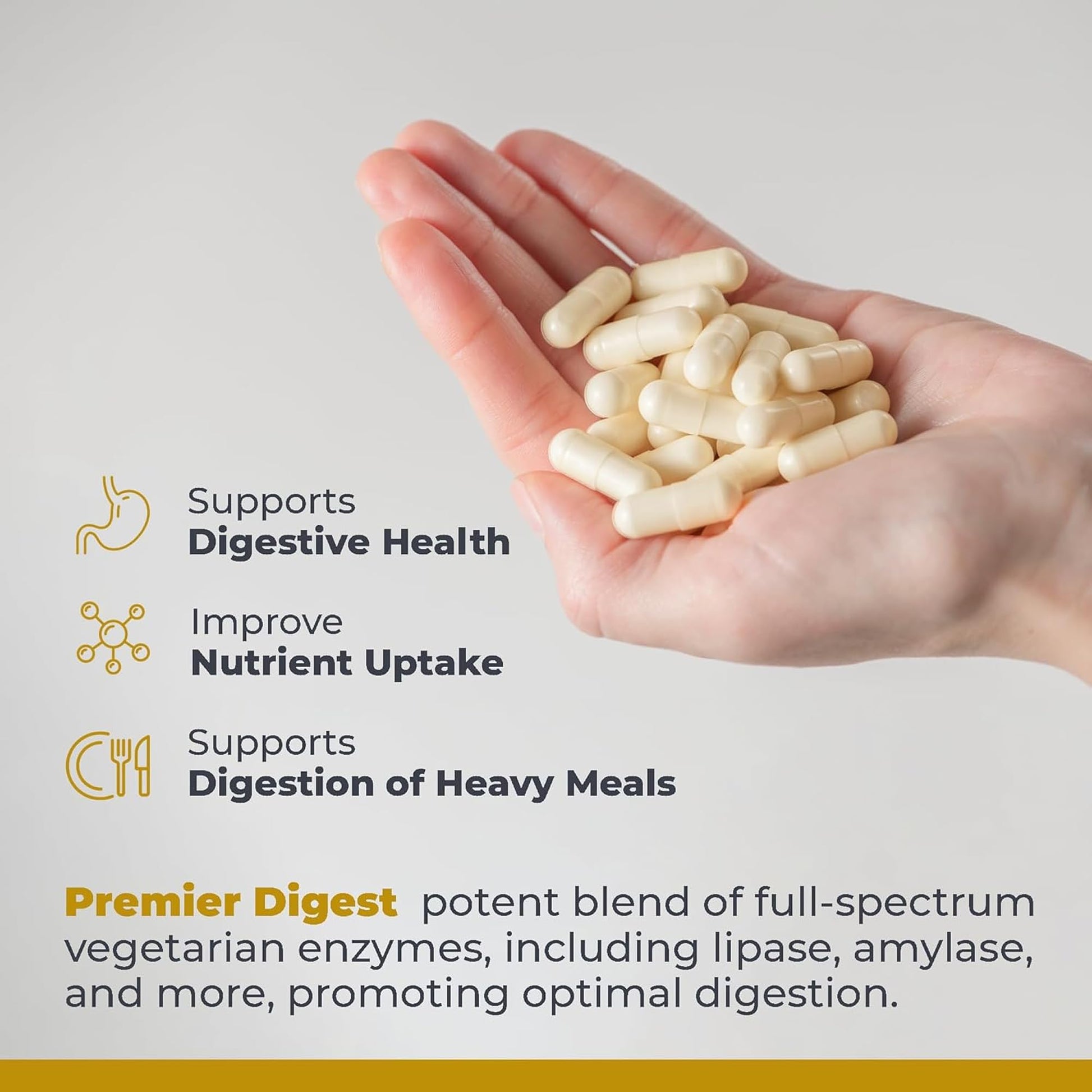 Premier Research Labs Active Digestive Enzymes with Probiotic and Prebiotics - Promotes Full-Spectrum Digestive Support - with Amylase, Protease & Lipase, 60 Plant-Sourced Capsules Premier Research Labs uk supplements