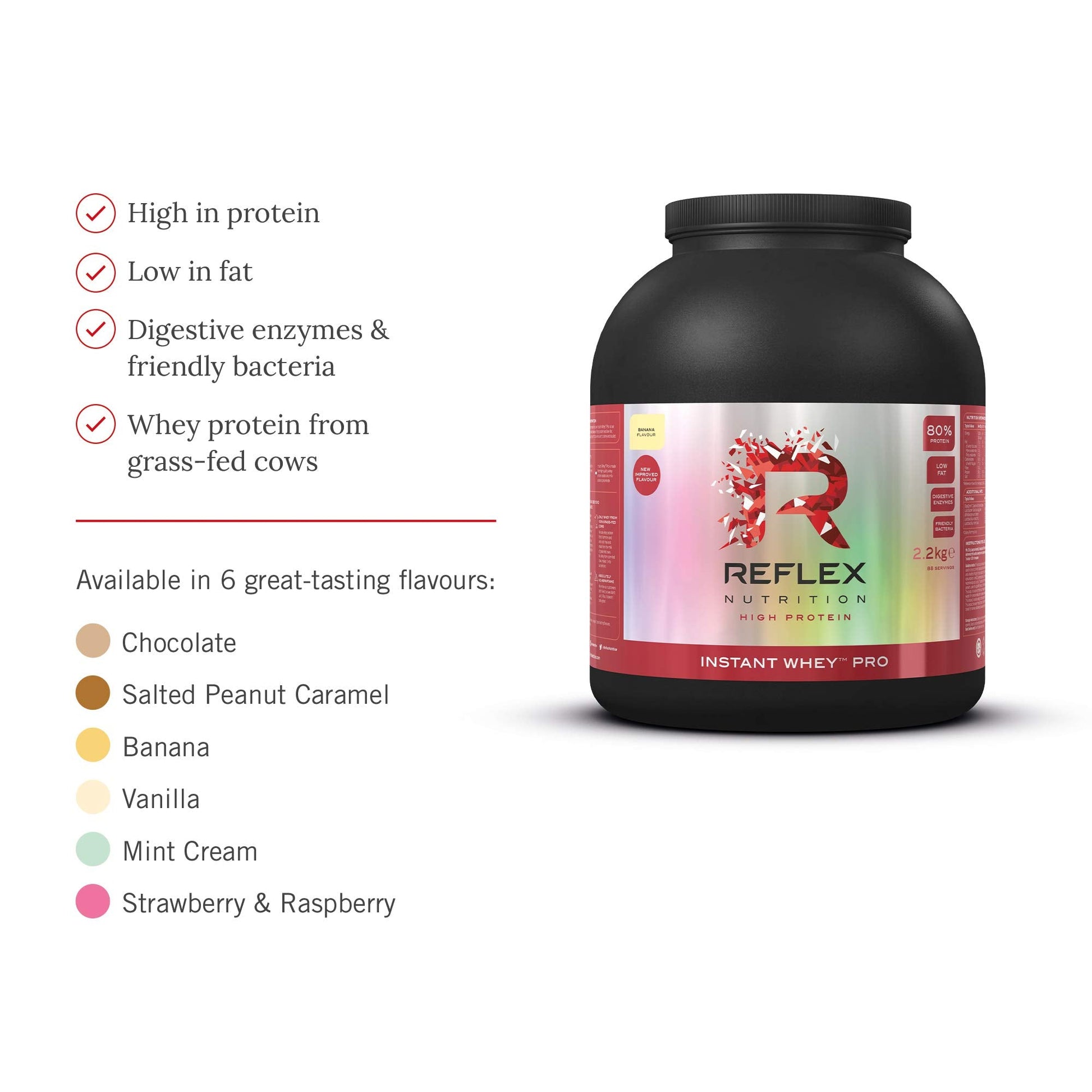 Reflex Nutrition Instant Whey Pro | Whey Protein Powder Shake | High in Protein 80 g Reflex Nutrition uk supplements
