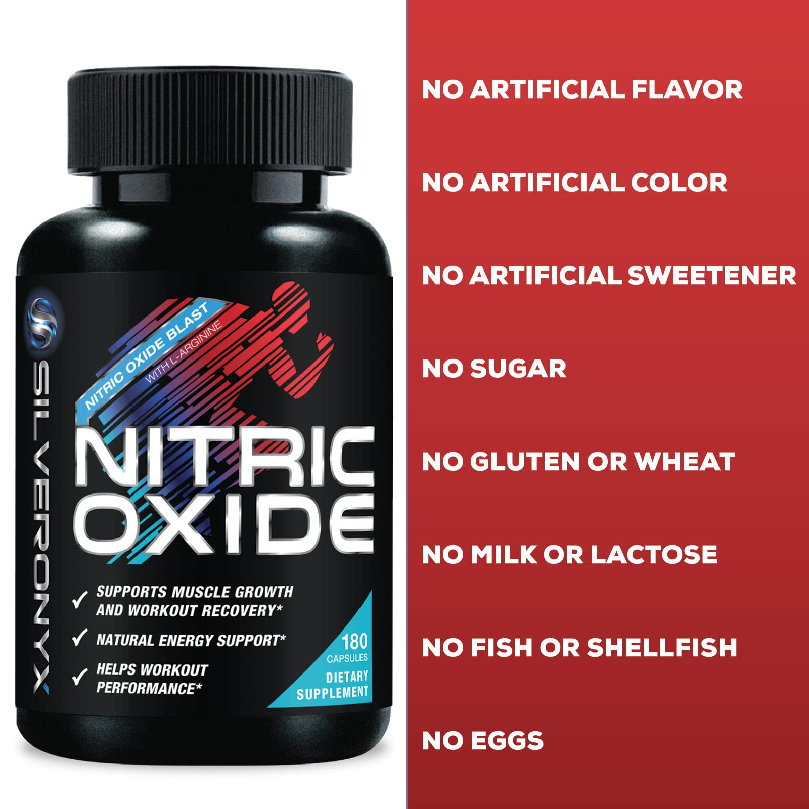 Extra Strength Nitric Oxide Supplement L Arginine 3X Strength - Citrulline Malate, AAKG SILVERONYX uk supplements