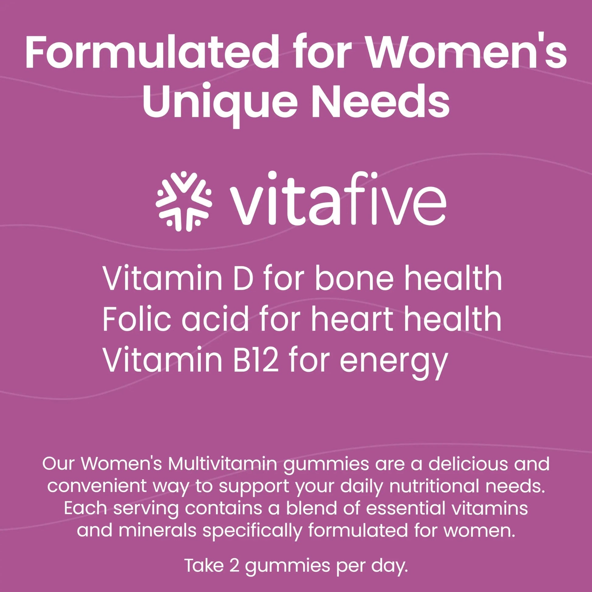 vitafive Women's Multivitamin Gummies, Best Multivitamin for Women with Biotin, D3, B12, Zinc, Low Sugar, Gluten Free (50 Ct) vitafive uk supplements