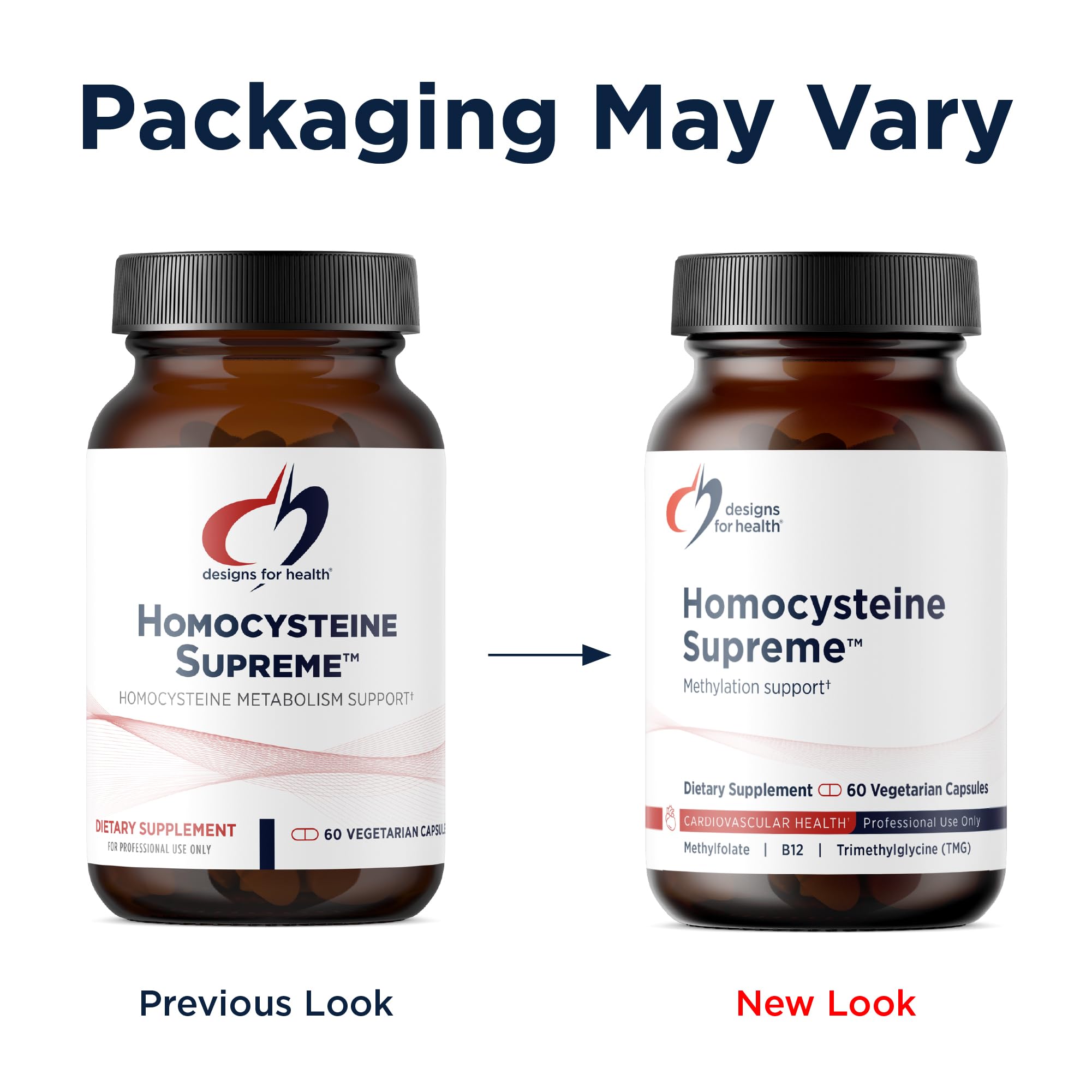 Designs for Health Homocysteine Supreme - Methylated B Vitamins with Riboflavin, B6, B12, Folate, L-Serine & TMG for Brain Support & Heart Health - Methylated Multivitamin (60 Capsules) Designs for Health uk supplements