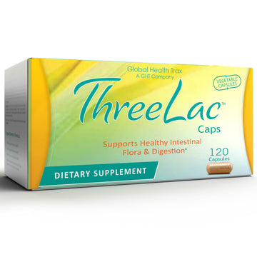 Global Health Trax GHT - ThreeLac Probiotic Capsules, 120 Count - Comprehensive Digestive Support for Men, Women, and Children - Immune System and Gut Balance, Non-GMO ght Global Health Trax uk supplements