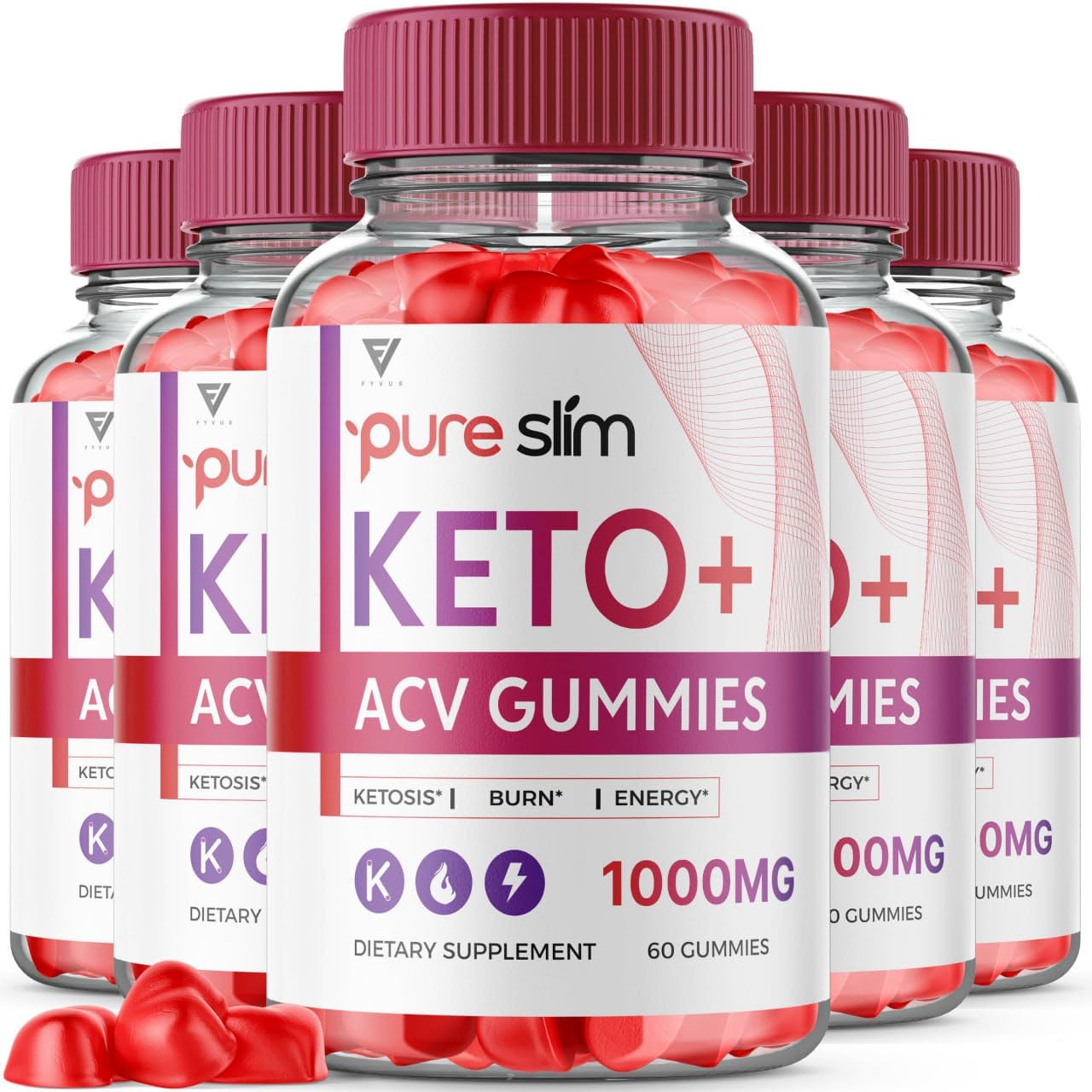 (5 Pack) Pure Slim Keto ACV Gummies, Pure Slim Keto ACV Gummies Advanced Weight Loss Fyvus uk supplements