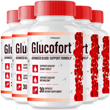 (5 Pack) Glucofort, Max Advanced Blood Support Formula Capsules Vitavault uk supplements