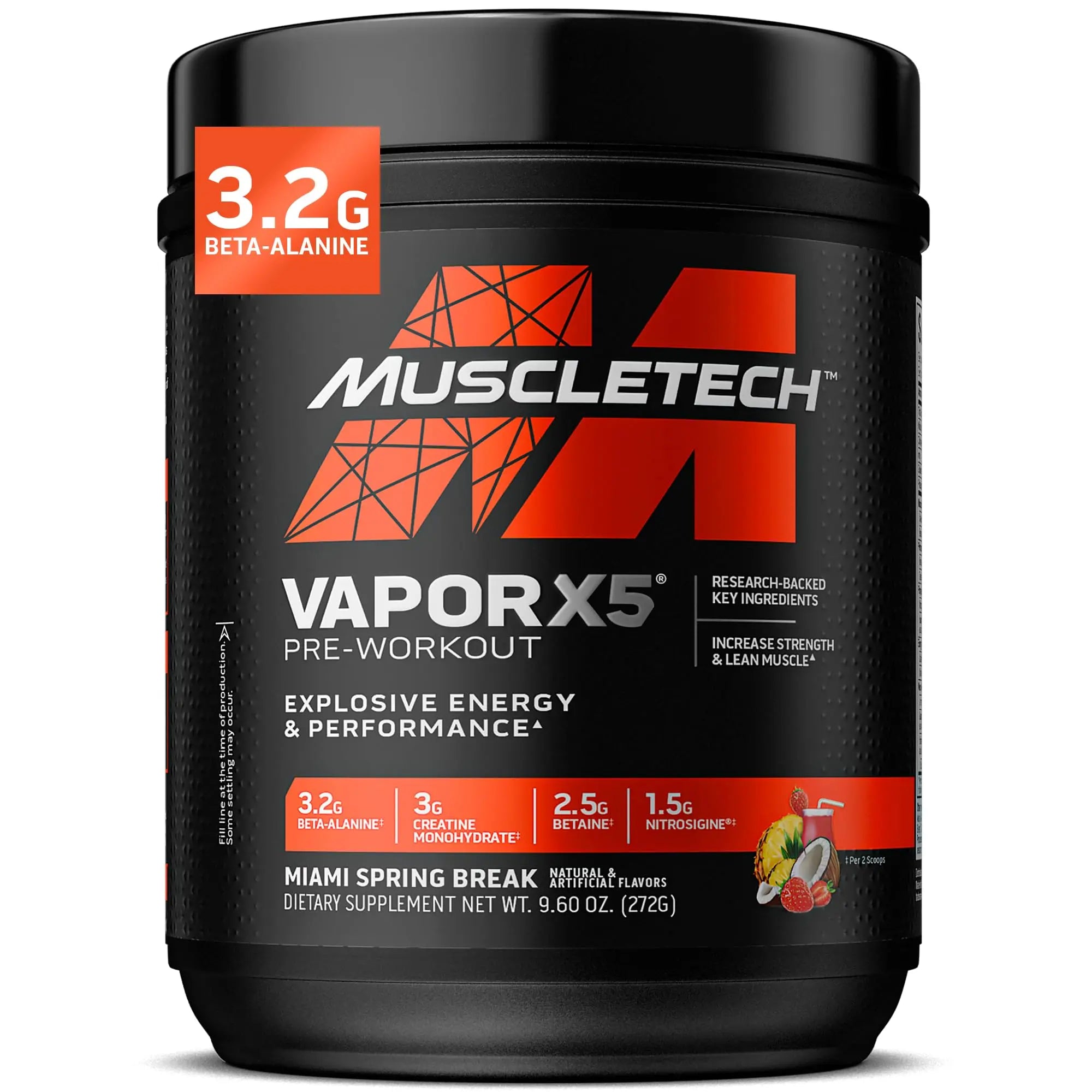 MuscleTech Pre-Workout Powder, Vapor X5 - Sports Nutrition Muscle Building Supplements for Women & Men - Intense Muscle Pump Energy Powder Drink Mix MuscleTech uk supplements