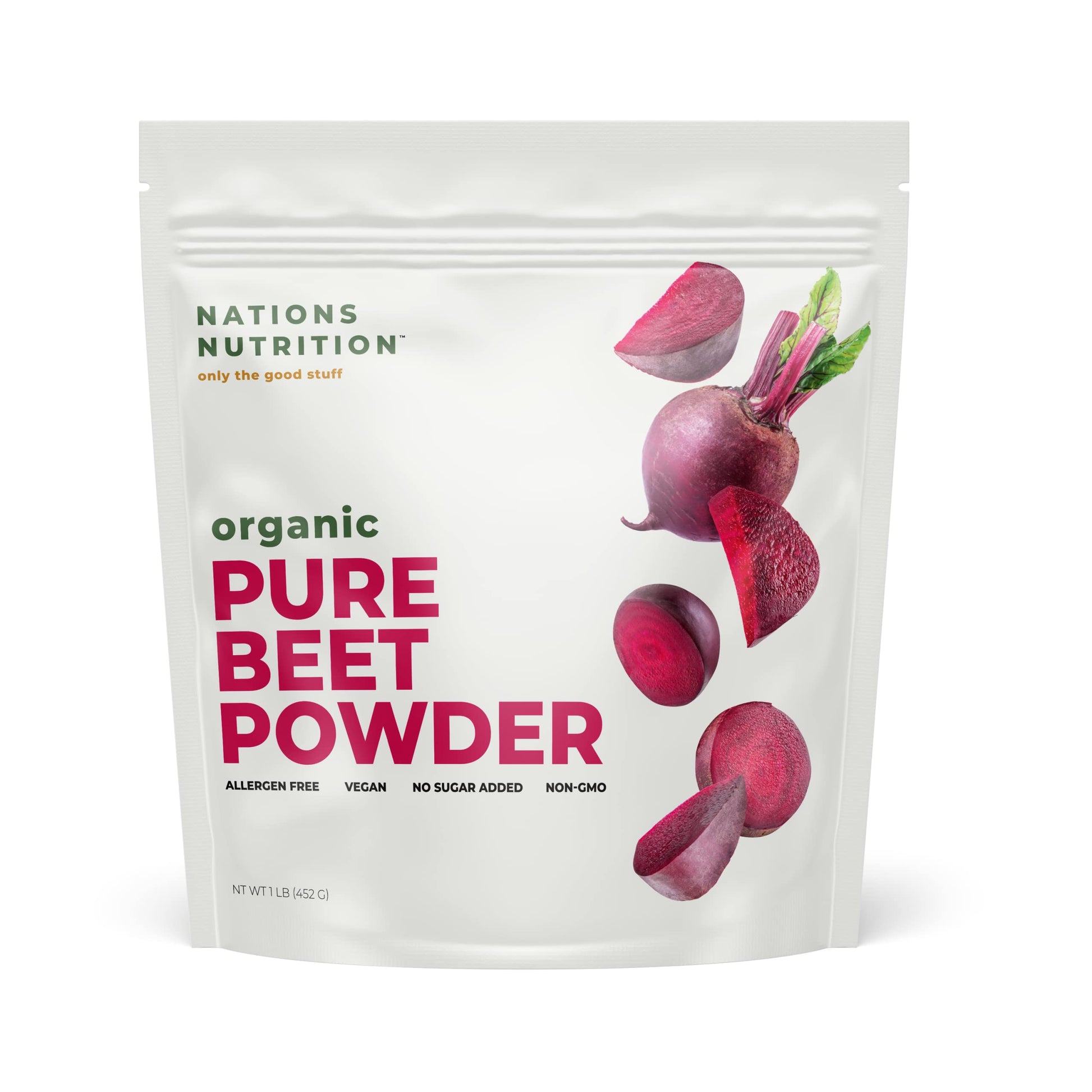 Nations Nutrition Pure Beet Root Powder Organic - Nitric Oxide Circulation Superfood Nations Nutrition uk supplements