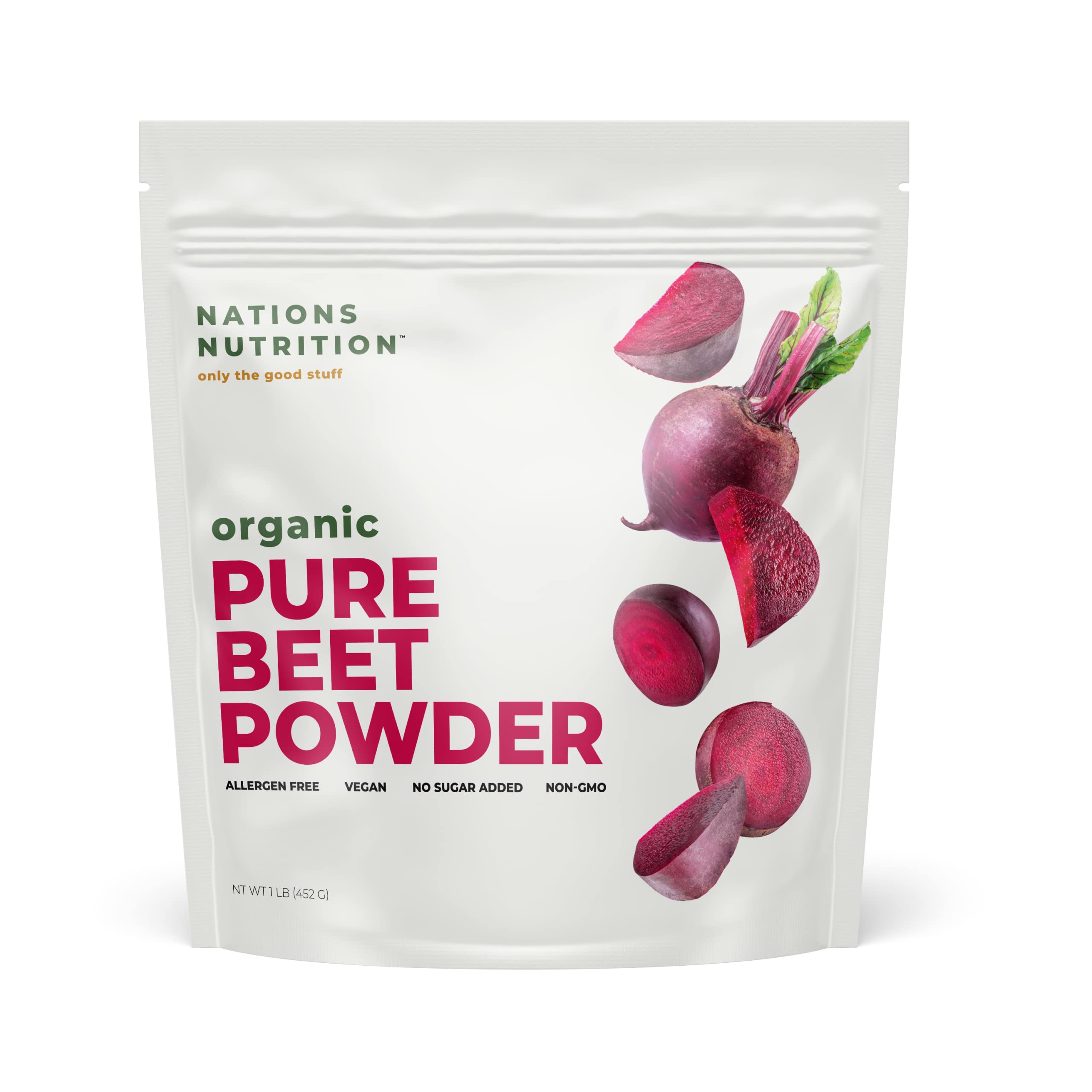 Nations Nutrition Pure Beet Root Powder Organic - Nitric Oxide Circulation Superfood Nations Nutrition uk supplements