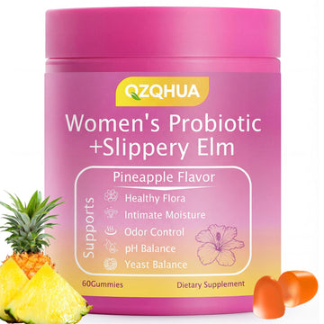 Premium Feminine Balance Gummies for Women - 60 Gummies, Hawaiian Pineapple Flavor - with Probiotics & Vitamin C - Supports Feminine Wellness & Healthy Balance - Gluten Free, Vegan（30 Servings）（Q2） QZQHUA uk supplements