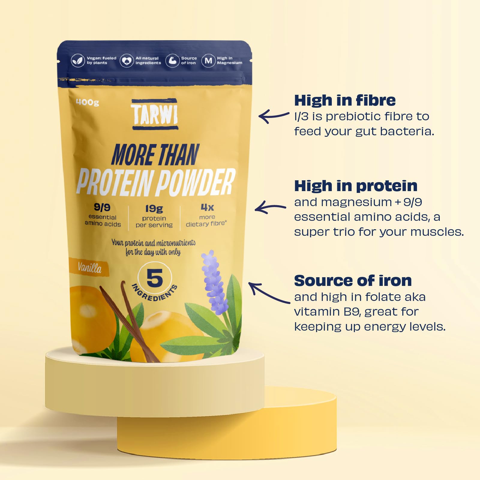Tarwi Lupin 100% Natural No Bloating Vegan Protein Powder + High Fibre Gut Friendly Plant Based Protein Tarwi uk supplements