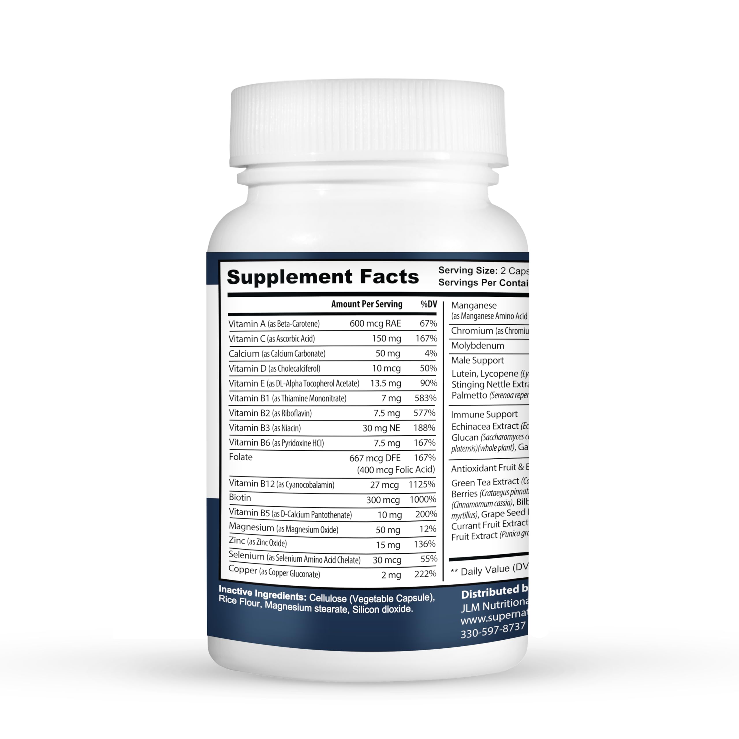 Super Naturals Men's Daily Multivitamin Energy Enhancer and Immune System Support for Men (60 Capsules, 30 Day Supply) JLM NUTRITIONALS uk supplements