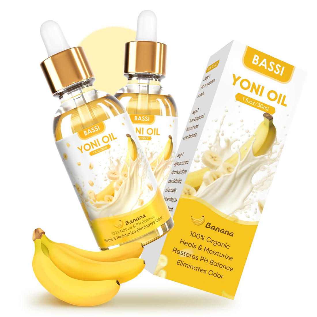2PCS Yoni Oil Organic Feminine Oil Vaginal Moisturizer - Ph Balance for Women - Feminine Deodorant BASSI uk supplements