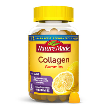 Nature Made Collagen Gummies with Vitamin C, Zinc, Biotin, Hydrolyzed Collagen Peptides for Women and Men