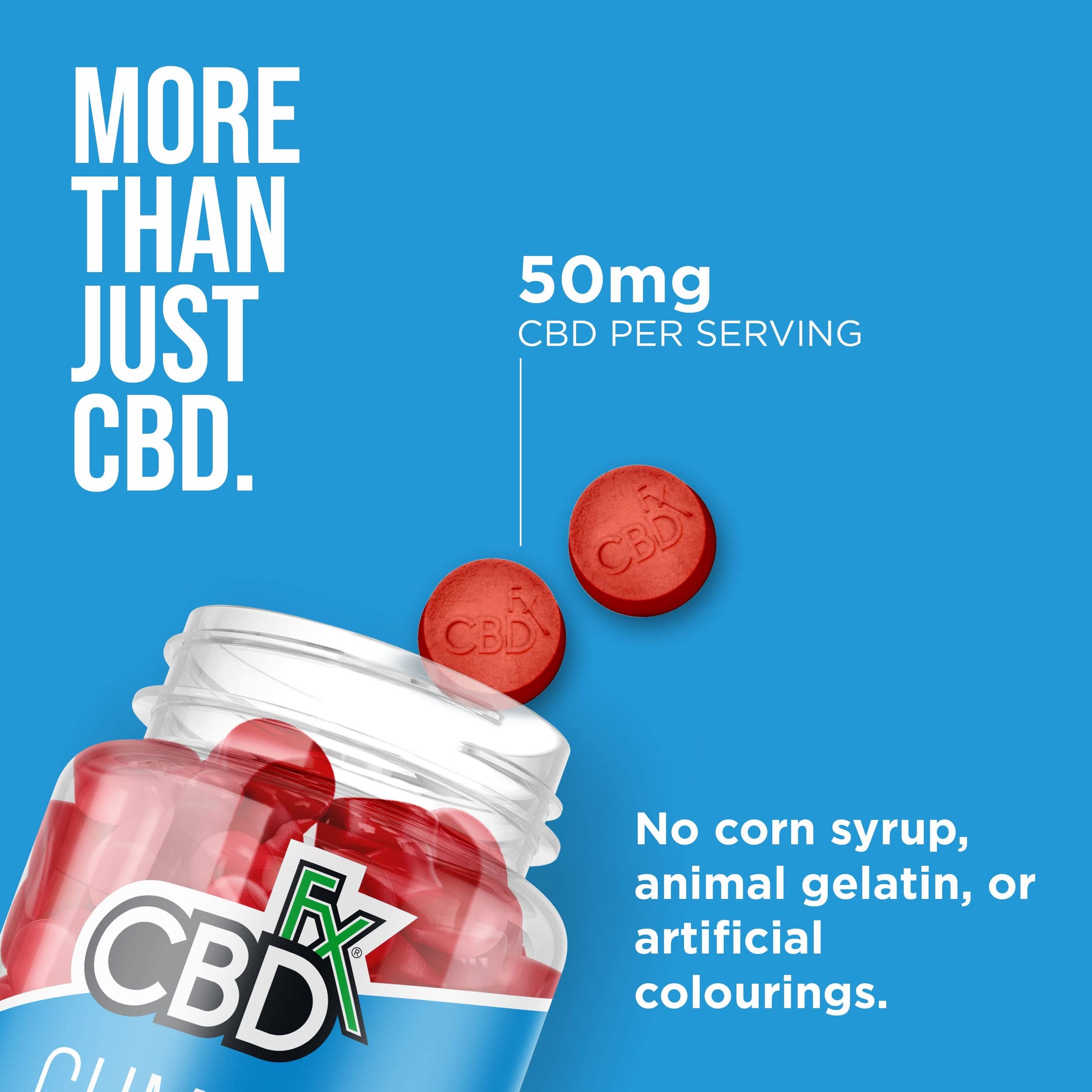CBDfx 1500mg CBD High Strength Vegan Mixed Berry Gummies 25mg CBD per Gummy CBDFX uk supplements