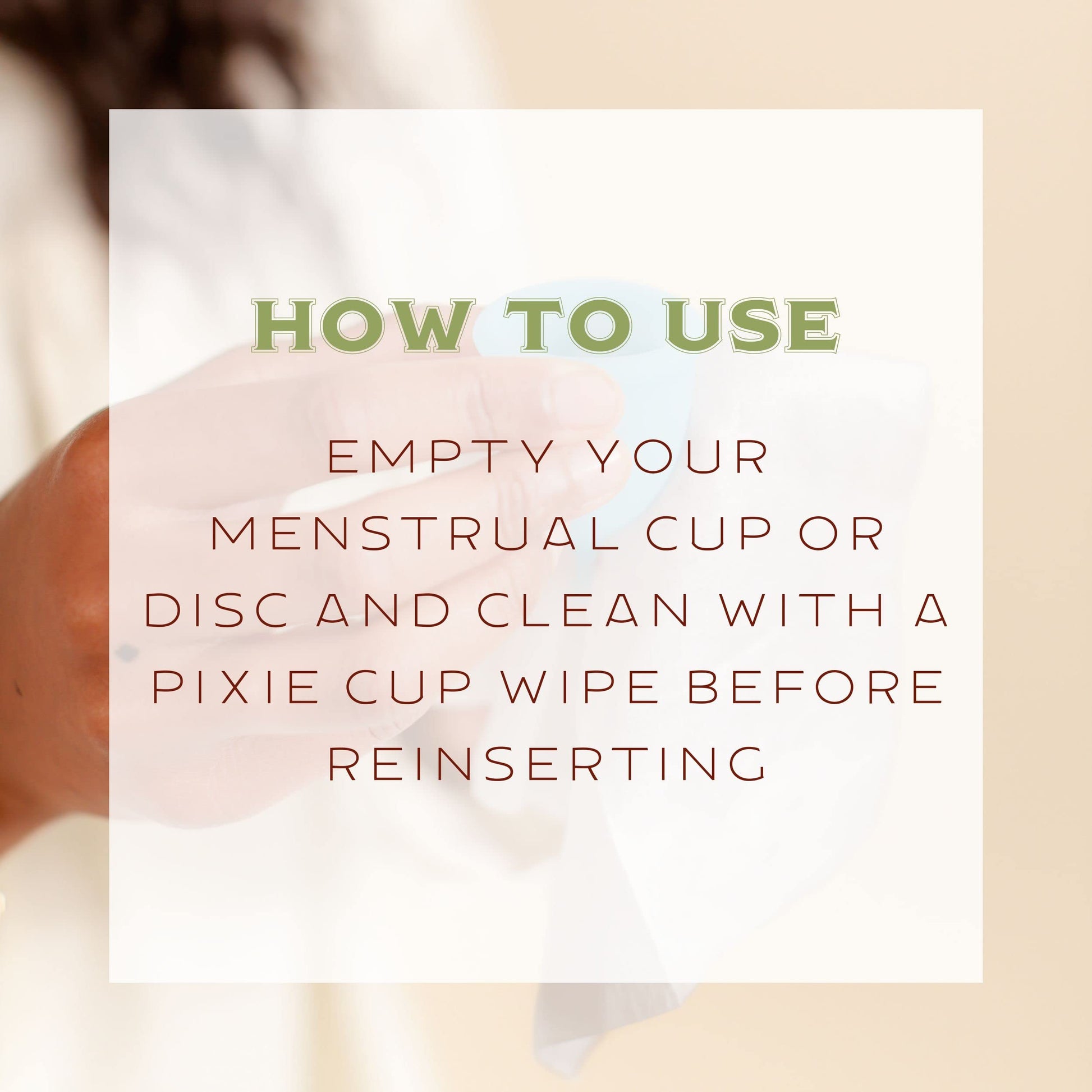 Menstrual Cup Wipes - On The Go Public Bathroom Feminine Wipes - Safe On Period Cups & Menstrual discs Pixie Cup uk supplements