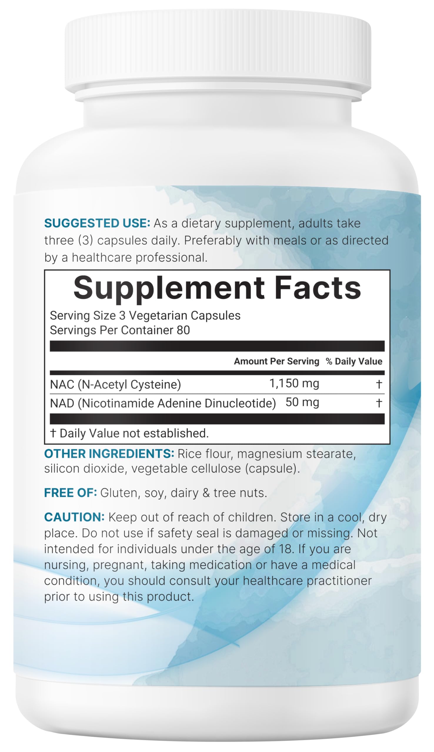 Micro Ingredients NAC with NAD+, 240 Vegetarian Capsules | 1,200 mg Per Serving | 2-in-1 N-Acetyl-L-Cysteine with Nicotinamide Adenine Dinucleotide Micro Ingredients uk supplements