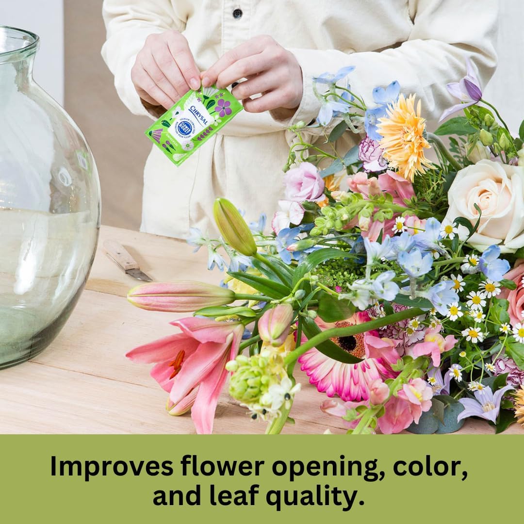 Chrysal Clear Flower Food Packets – Single Packet – Flower Arrangements & Bouquets – Floral Supplies Chrysal uk supplements