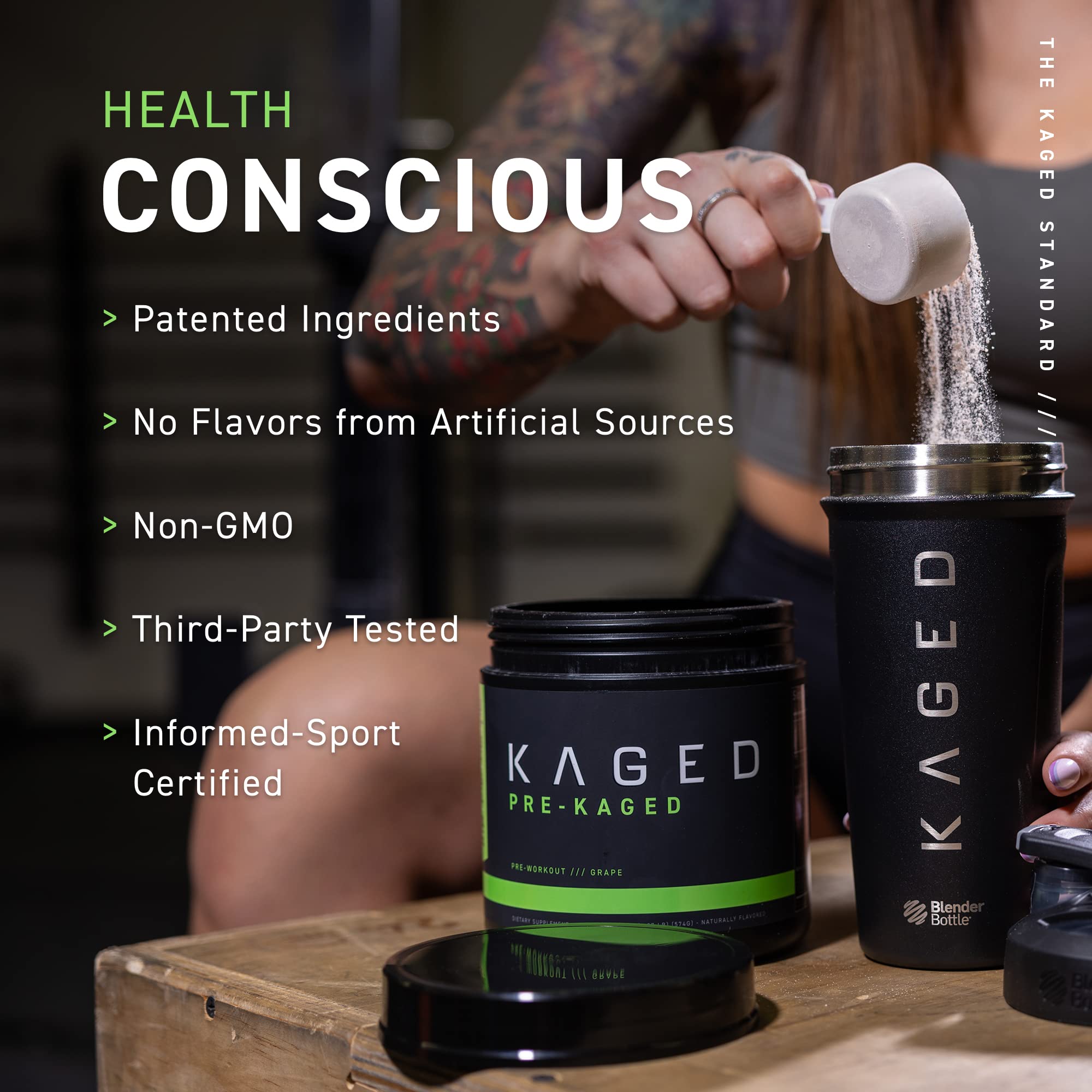 Kaged Original Pre Workout Powder | Berry Blast | Pre-Kaged | Formulated with Creatine Kaged uk supplements