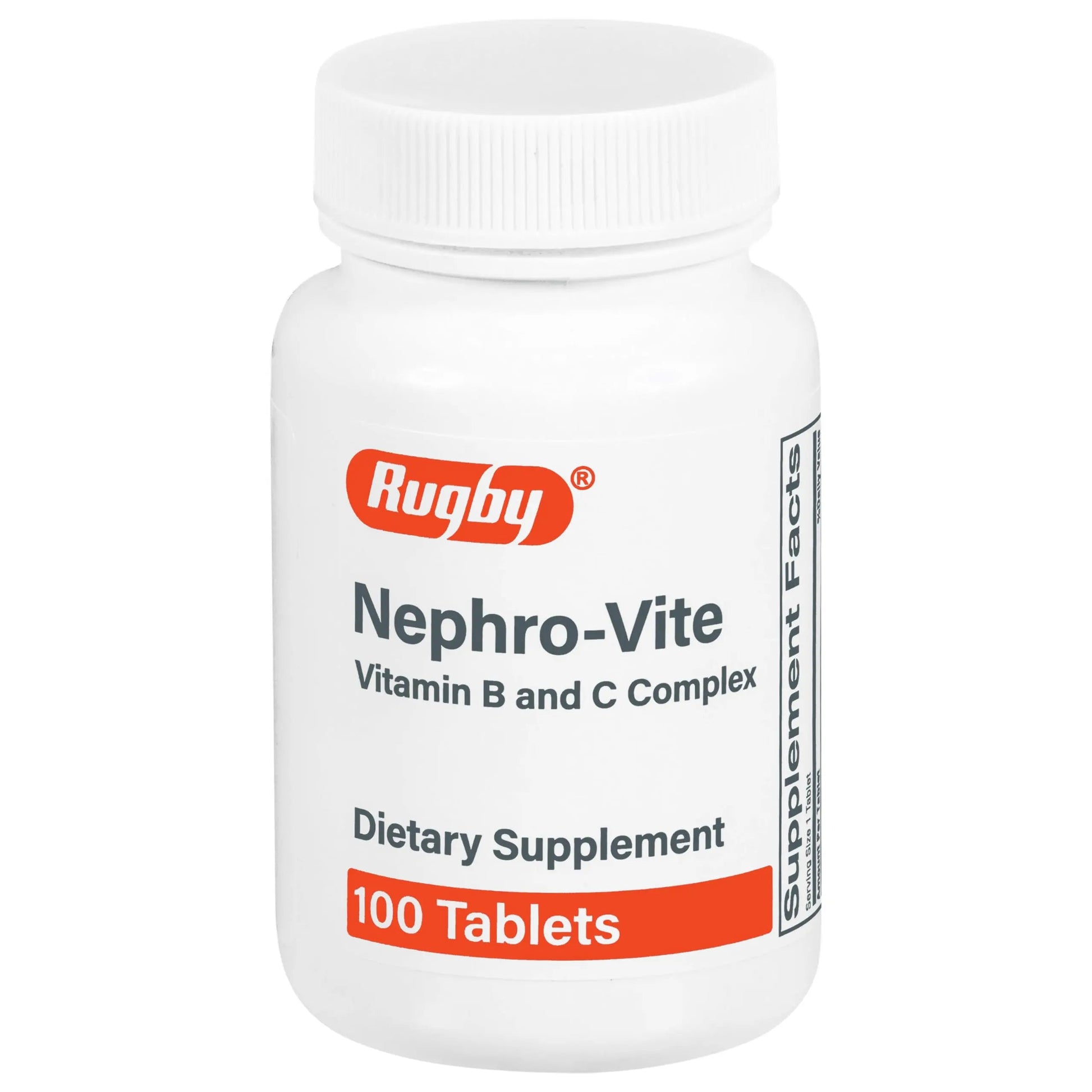 Rugby Nephro-Vite Vitamin B and C Complex Tablets - Dietary Supplement - 100 Count (1 Pack) RUGBY LABORATORIES uk supplements