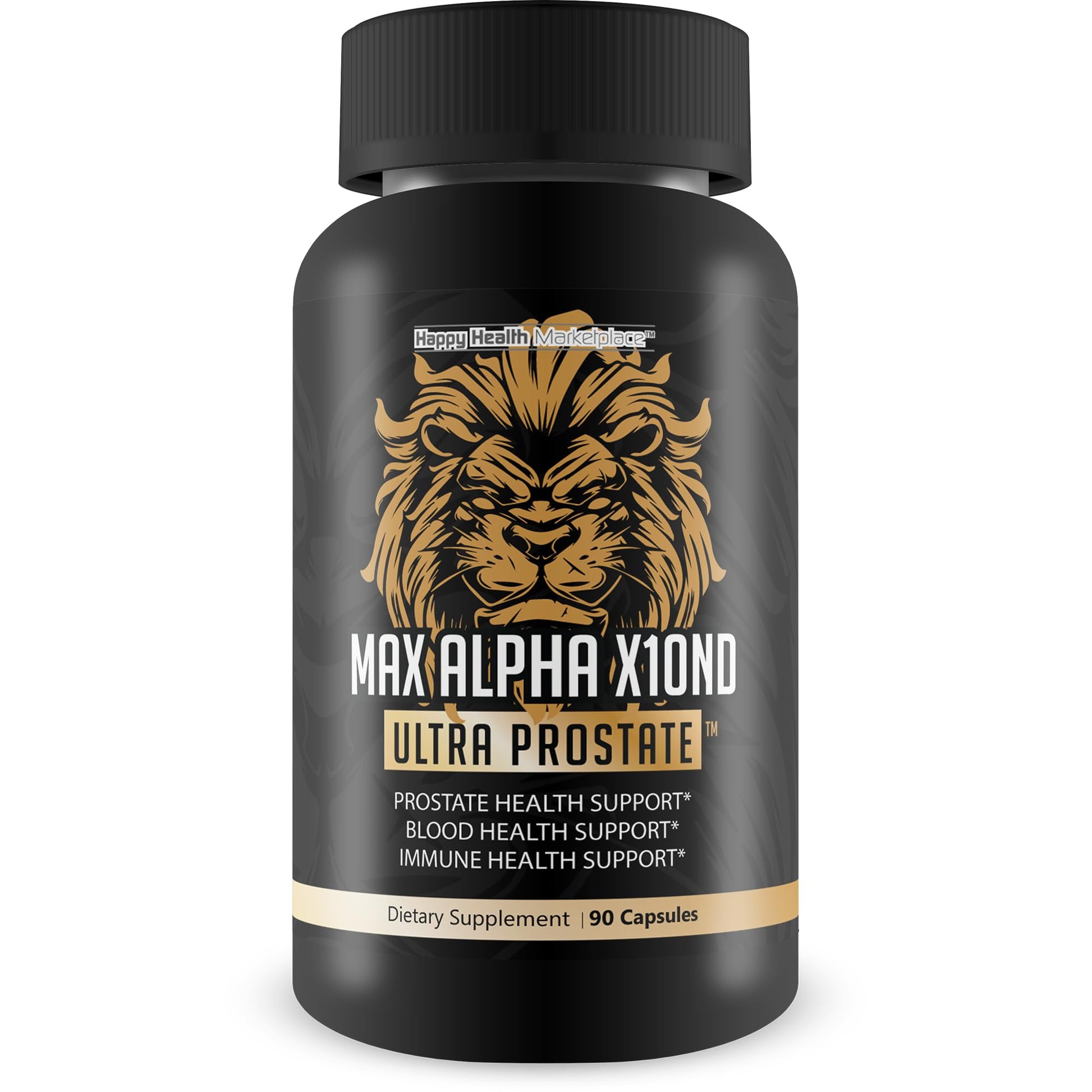 Max Alpha X10ND Ultra Prostate - T Prostate Support for Men - Promote Energy & Endurance - Blood Flow Support for Prostate Health with Vitamin D, Ginseng, Green Tea, & Zinc - Immune Support Benefits Happy Health Marketplace uk supplements