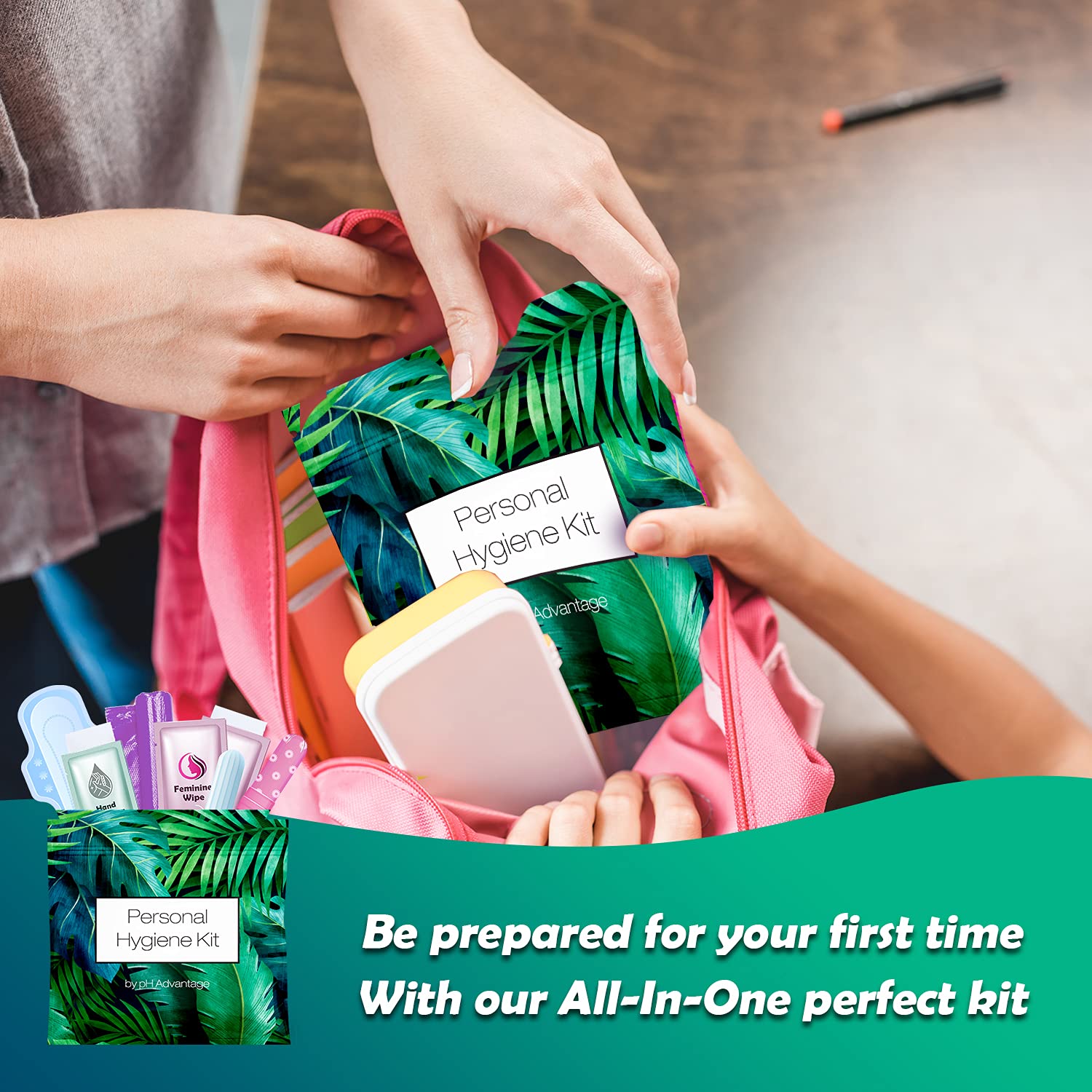 Menstrual Kit All-in-One | Convenience on The Go | Single Period Kit Pack for Travelling, Tweens pH Advantage uk supplements