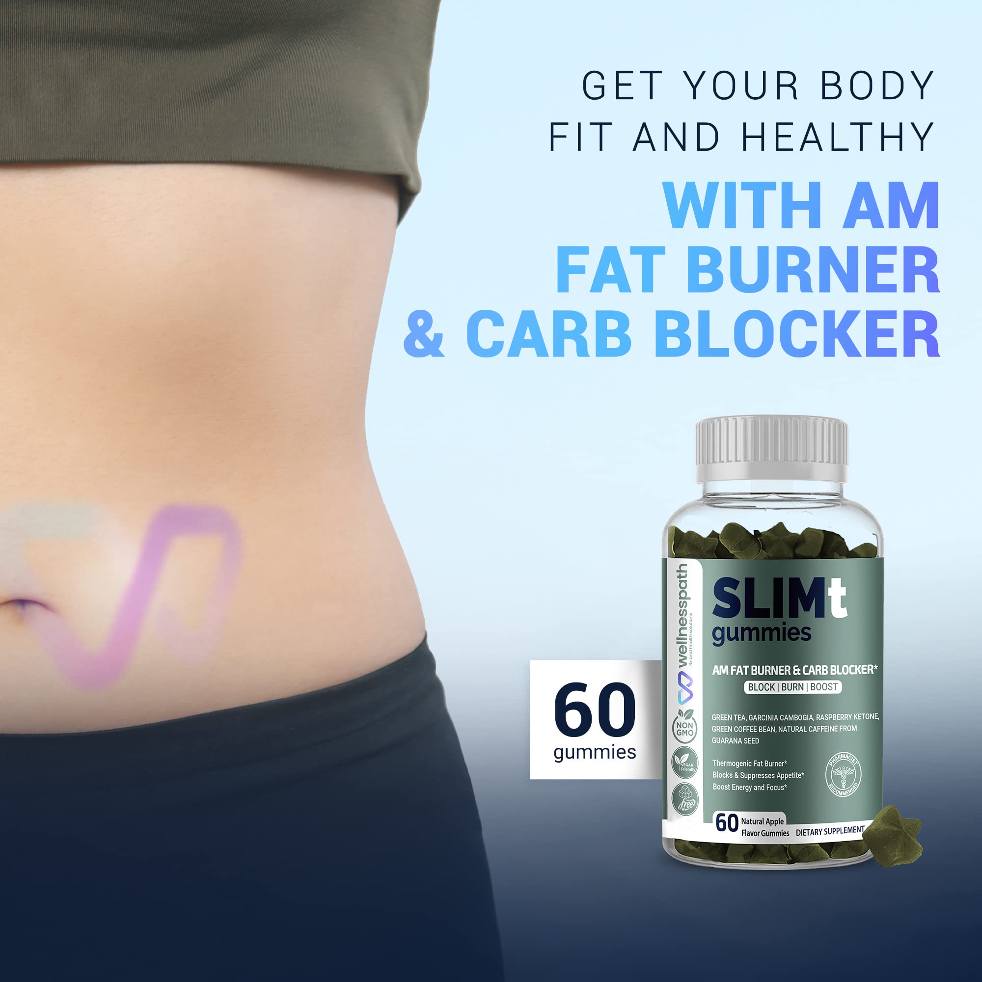 SLIMt Weight Loss & Appetite Control Gummies, Thermogenic Metabolism Booster WELLNESSPATH RX & HEALTH SOLUTIONS uk supplements