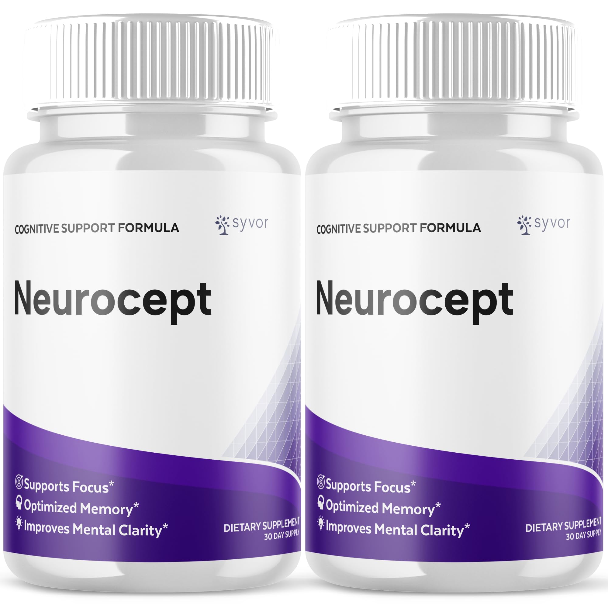 (2 Pack) Neurocept Capsules, Official Neurocept Brain Supplement Pills with All Natural Ingredients, Advanced Formula Support Pills with Max Strength Premium Vitamins for Women & Men (120 Capsules) Syvor uk supplements