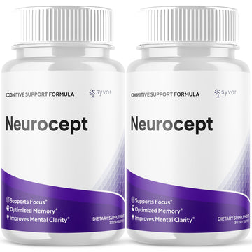 (2 Pack) Neurocept Capsules, Official Neurocept Brain Supplement Pills with All Natural Ingredients, Advanced Formula Support Pills with Max Strength Premium Vitamins for Women & Men (120 Capsules) Syvor uk supplements