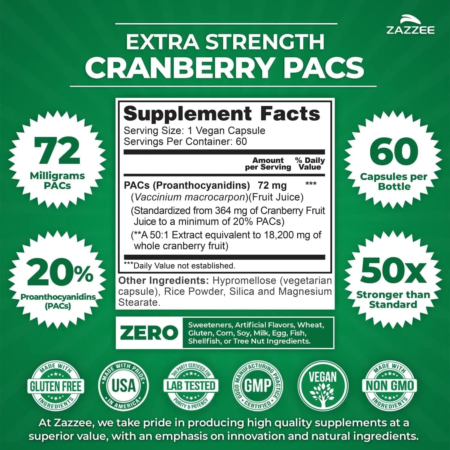 Zazzee Ultimate Urinary Tract Support Bundle | Super Concentrated Proanthocyanidin Cranberry Extract Capsules Plus D-Mannose 1000mg Capsules for UT & Bladder Cleansing (60 Servings Each) Zazzee uk supplements