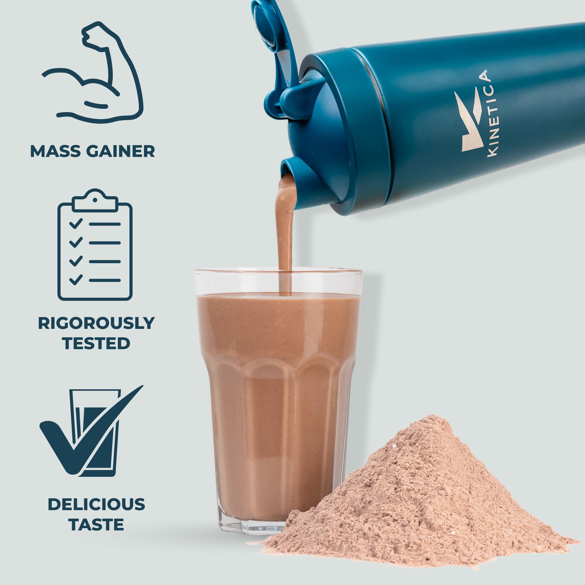 Kinetica OatGain Weight Gainer 600+ Calories & 47g Protein per Serving, 2.4 kg Kinetica uk supplements