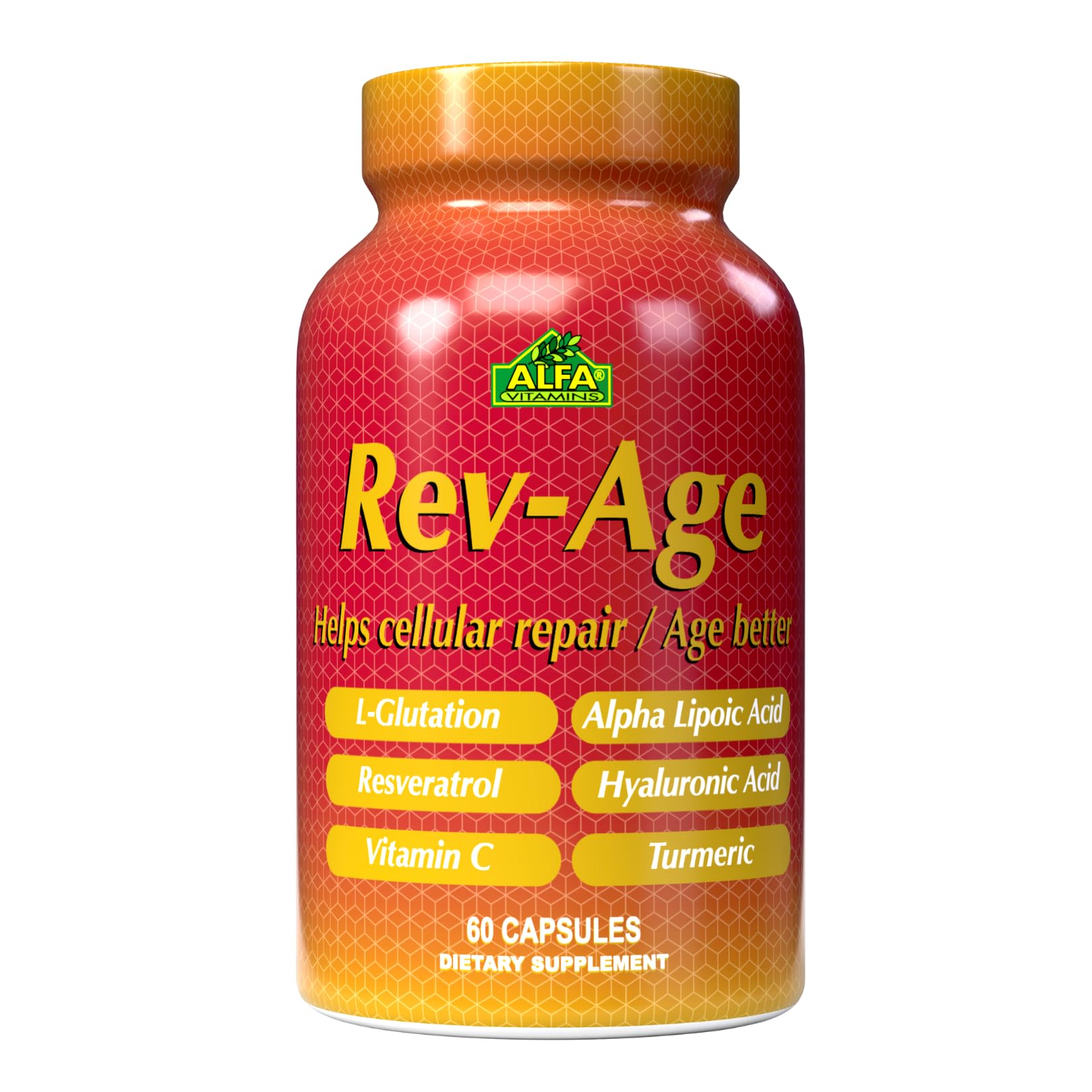 ALFA VITAMINS Rev-Age Cellular Repair Supplement for Anti-Aging & Immune System Support - 60 Capsules ALFA VITAMINS uk supplements