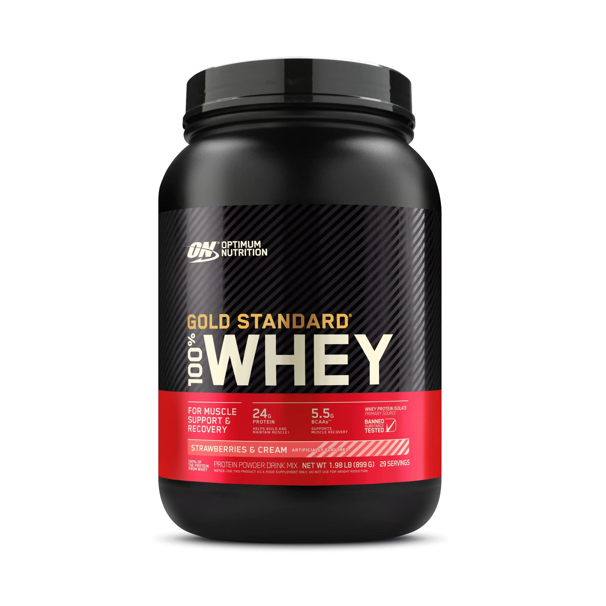 Optimum Nutrition Gold Standard 100% Whey Protein Powder, Strawberries & Cream Optimum Nutrition uk supplements