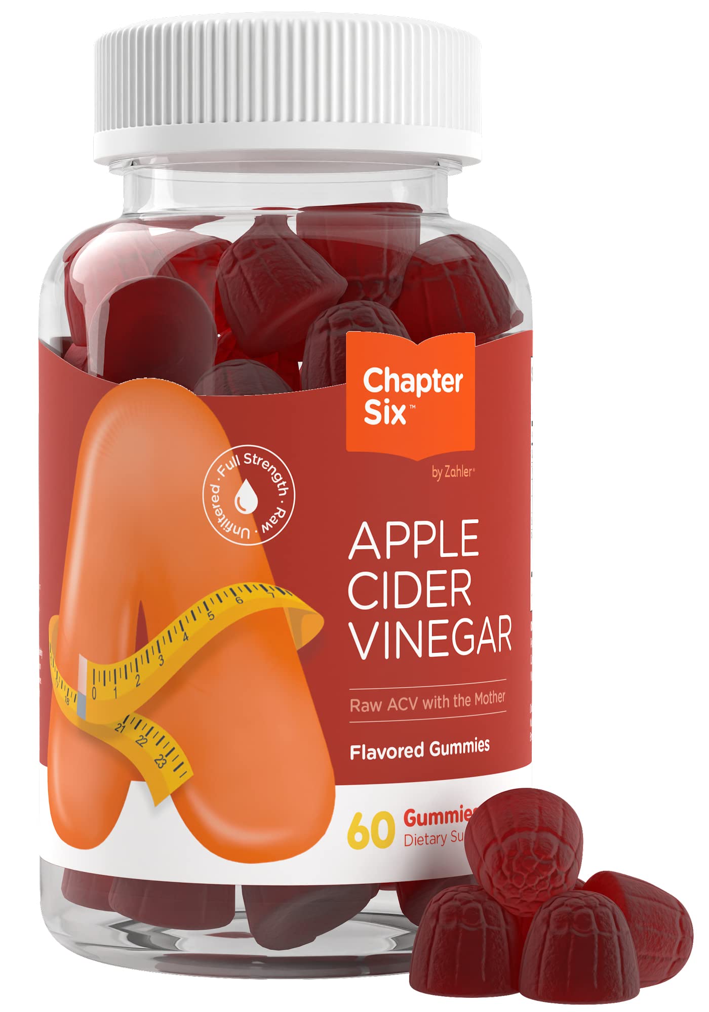 Zahler - Apple Cider Vinegar Gummies Kosher & Delicious ACV for Women Men Raw Zahler uk supplements