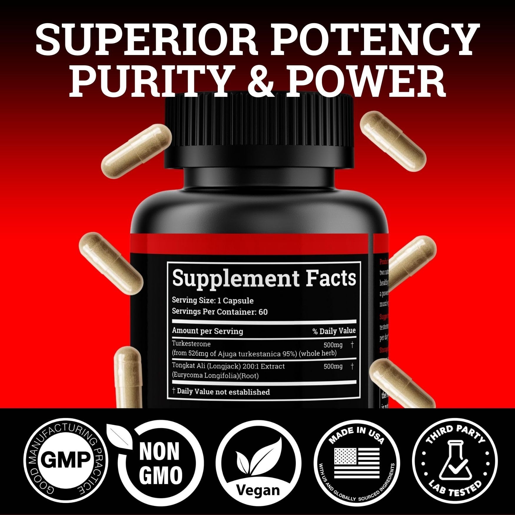 Black Forest Turkesterone Tongkat Ali Supplement 1000mg per Serving (Max Purity 95%) Turkesterone Supplement for Men (Tongkat Ali for Men Longjack 200:1) Similar to Tongkat Ali Fadogia Agrestis Black Forest uk supplements