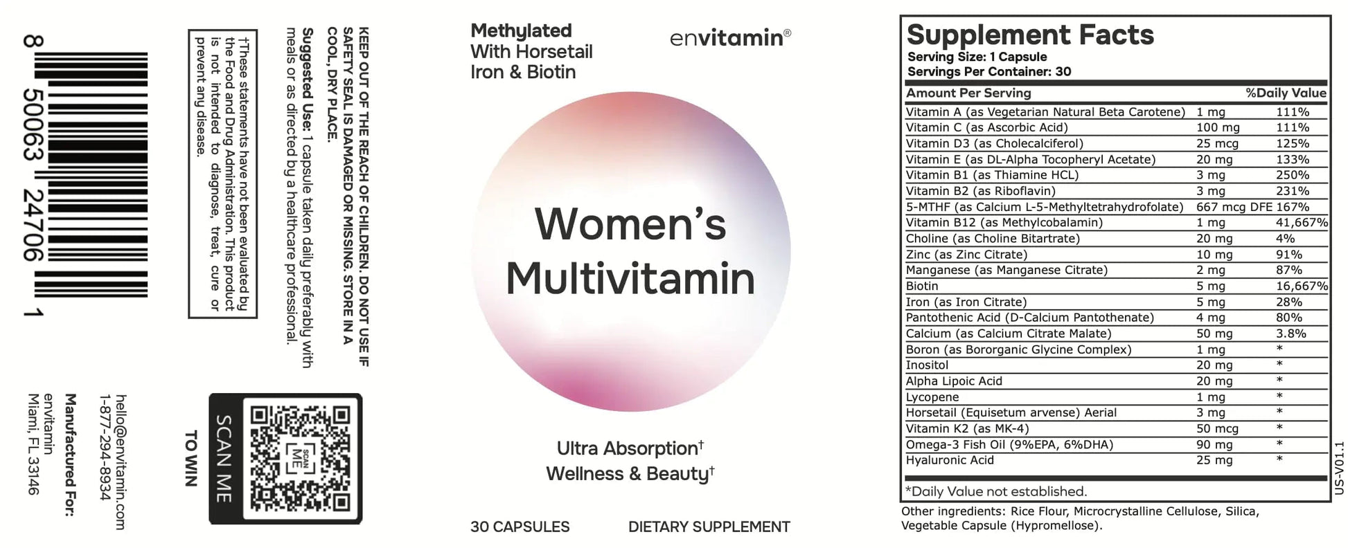 envitamin Women's Multivitamin and Ultimate Multivitamin Bundle (2 Products) envitamin uk supplements