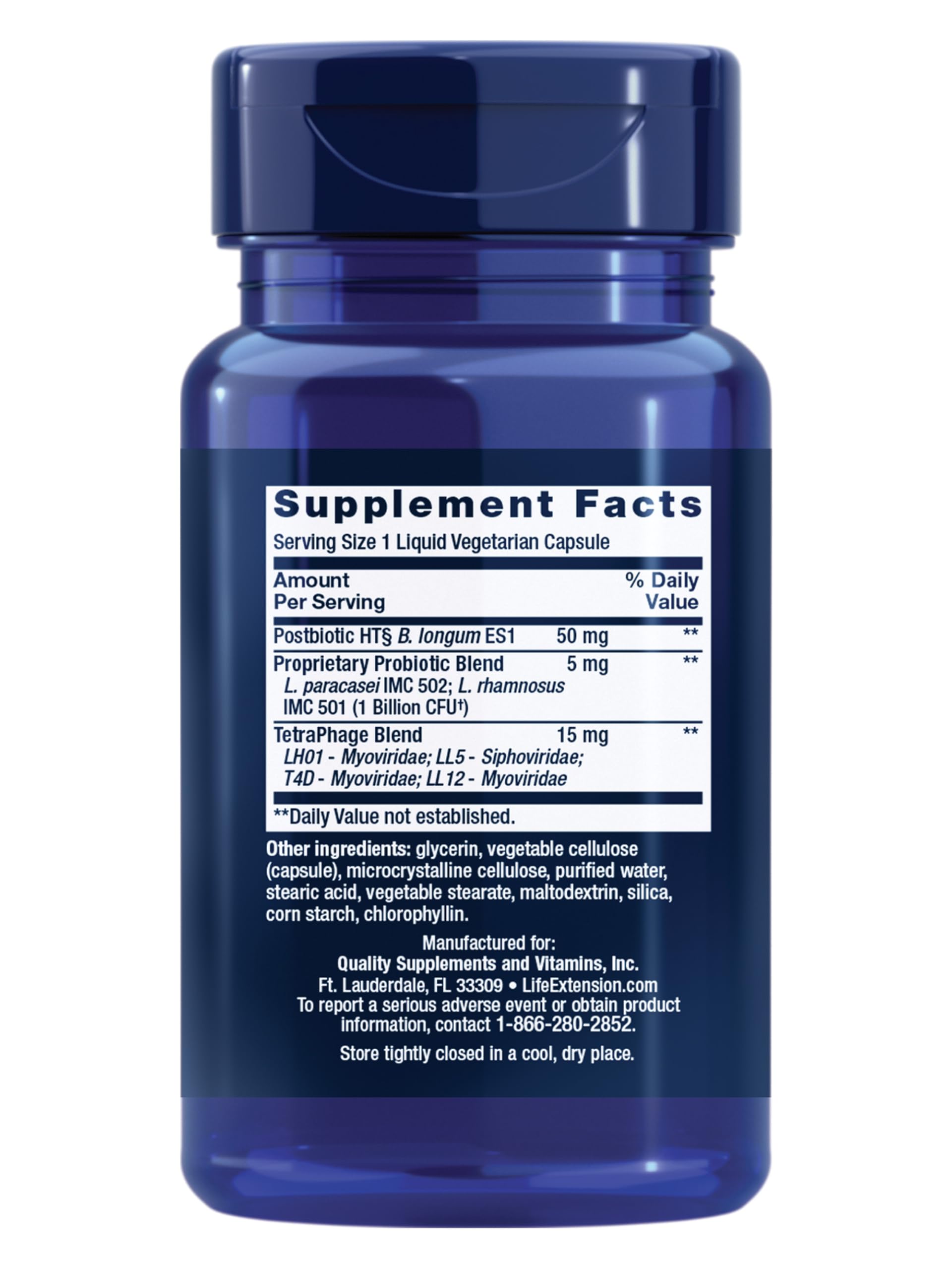 Life Extension FLORASSIST® Probiotic GI with Phage Technology, Digestive Health Supplement, microbiome Balance, Gut Health, Gluten Free, Vegetarian, 30 Capsules Life Extension uk supplements