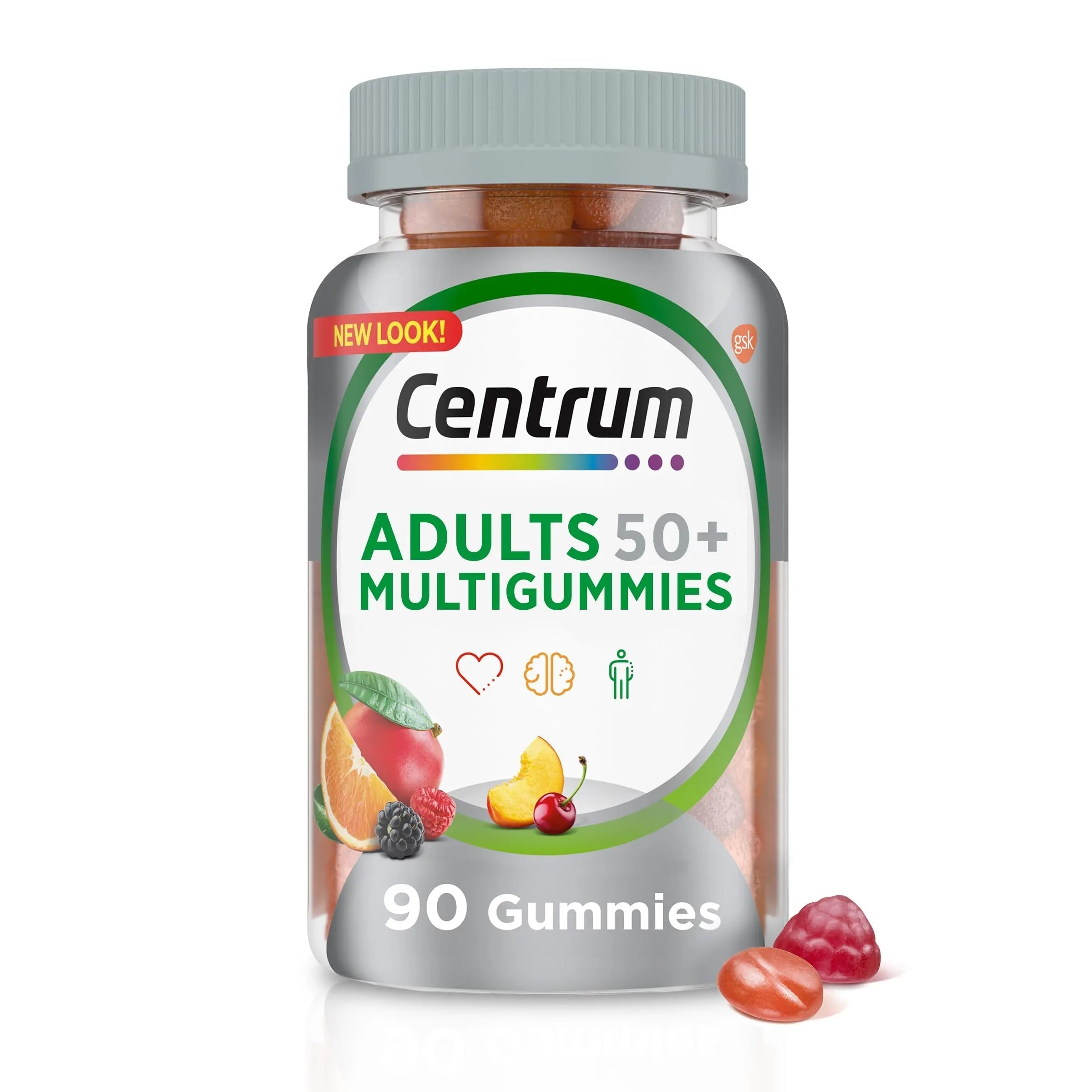 Centrum MultiGummies Gummy Multivitamin for Adults 50 Plus, Multivitamin/Multimineral Supplement with Calcium Centrum uk supplements