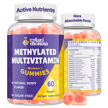 Vylarithonixa Methylated Multivitamin Gummies for Women – MTHFR Supplement Contains Methylfolate, Methylated B12, TMG & Vitamins A C E K – Energy, Immune & Skin Support Vylarithonixa uk supplements