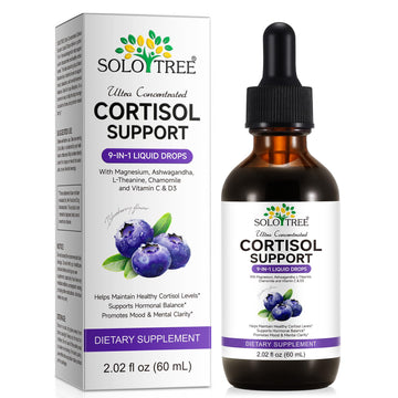 NIFEISHI Cortisol Reducer & Manager Liquid Drops for Women & Men | Cortisol Supplements with Ashwagandha & Magnesium | 9-in-1 Stress & Mood Support, Blueberry Flavor-2.02 floz NIFEISHI uk supplements