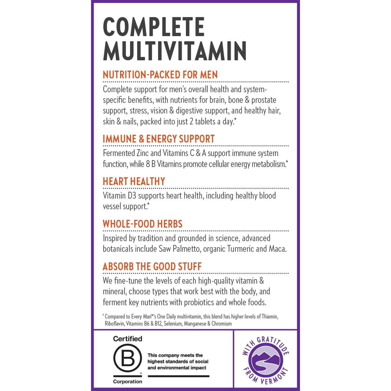New Chapter Men's Multivitamin Advanced Formula for Stress, Brain, Immune, Heart & Energy Support, Higher Levels of Whole New Chapter uk supplements