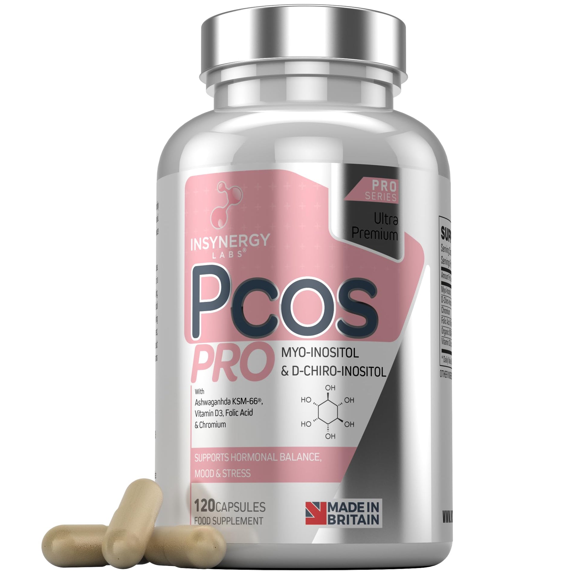 PCOS Pro - Ultra Premium Inositol PCOS Supplement (4X Extra Ingredients) Myo Inositol Insynergy Labs uk supplements