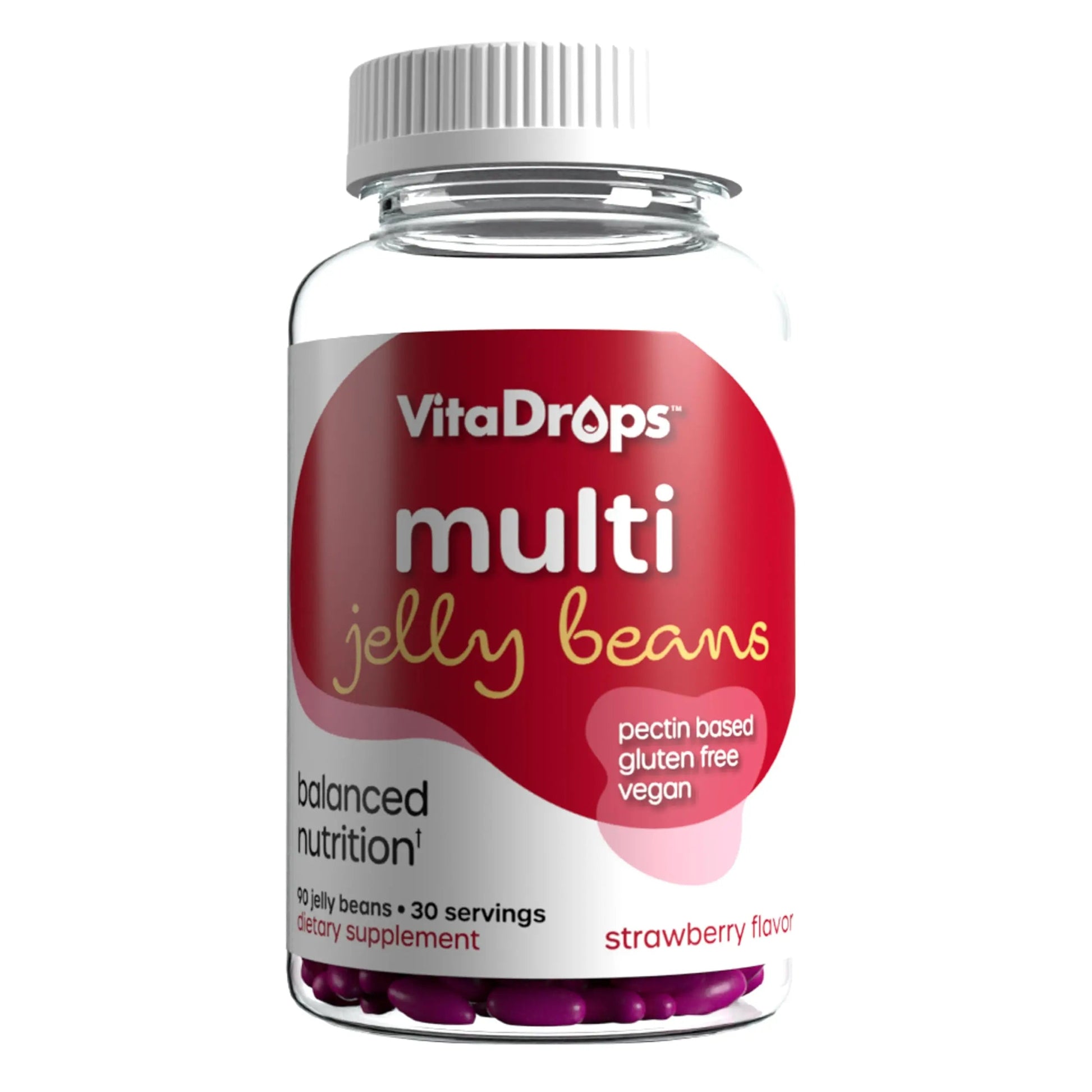 VitaDrops Multivitamin Jelly Beans, Women & Men, Source of Vitamin A C D E B-3 B-6 & Biotin, Supports Immune System, Pectin Based VitaDrops uk supplements