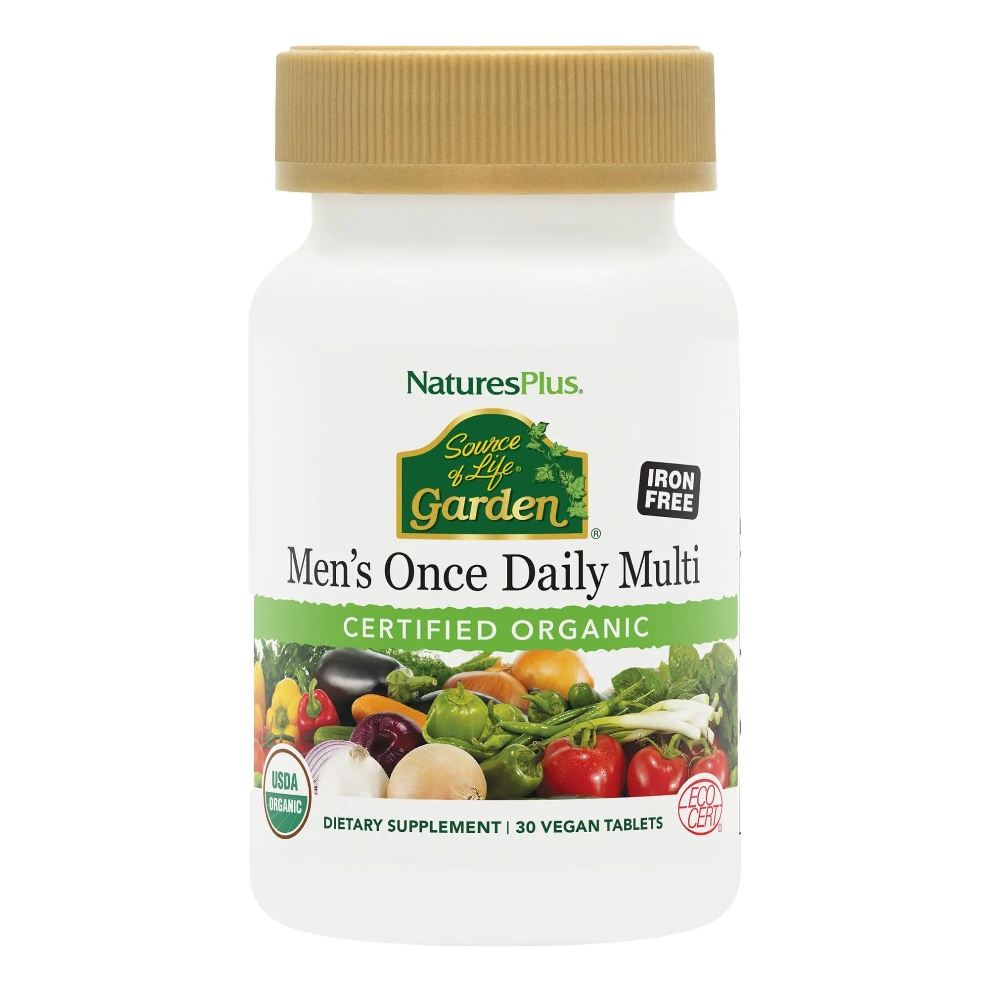 NaturesPlus Source of Life Garden Men’s Once Daily Multivitamin - 30 Tablets - Supports Energy & Stamina Nature's Plus uk supplements