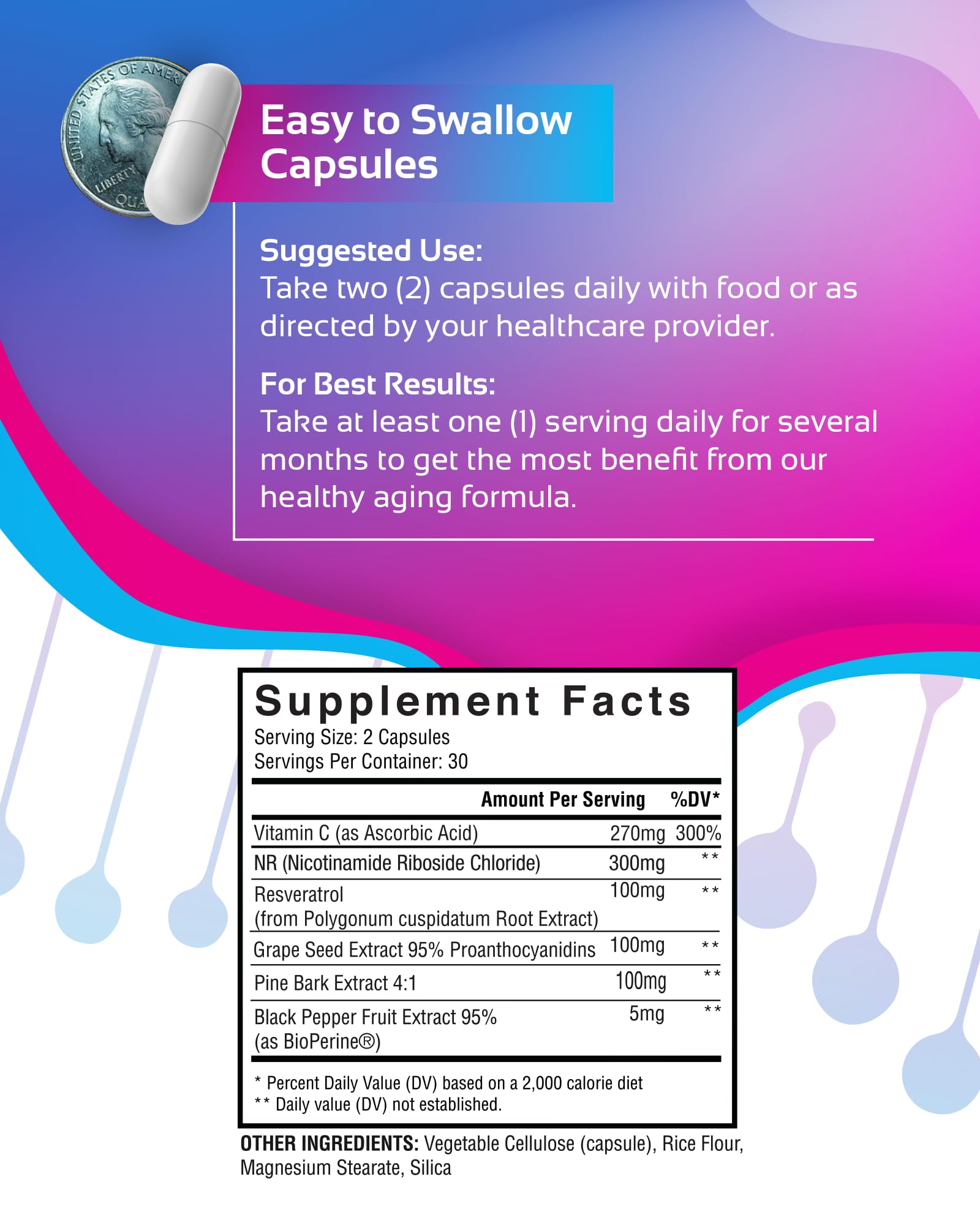 NR + Resveratrol Supplement - Increase NAD, DNA & Cellular Health, Longevity, Vitality. 5-in-1 Anti Aging Formula w/ Nicotinamide Riboside, Trans Resveratrol, Vitamin C, Grape Seed, Pine Bark CogniTune uk supplements