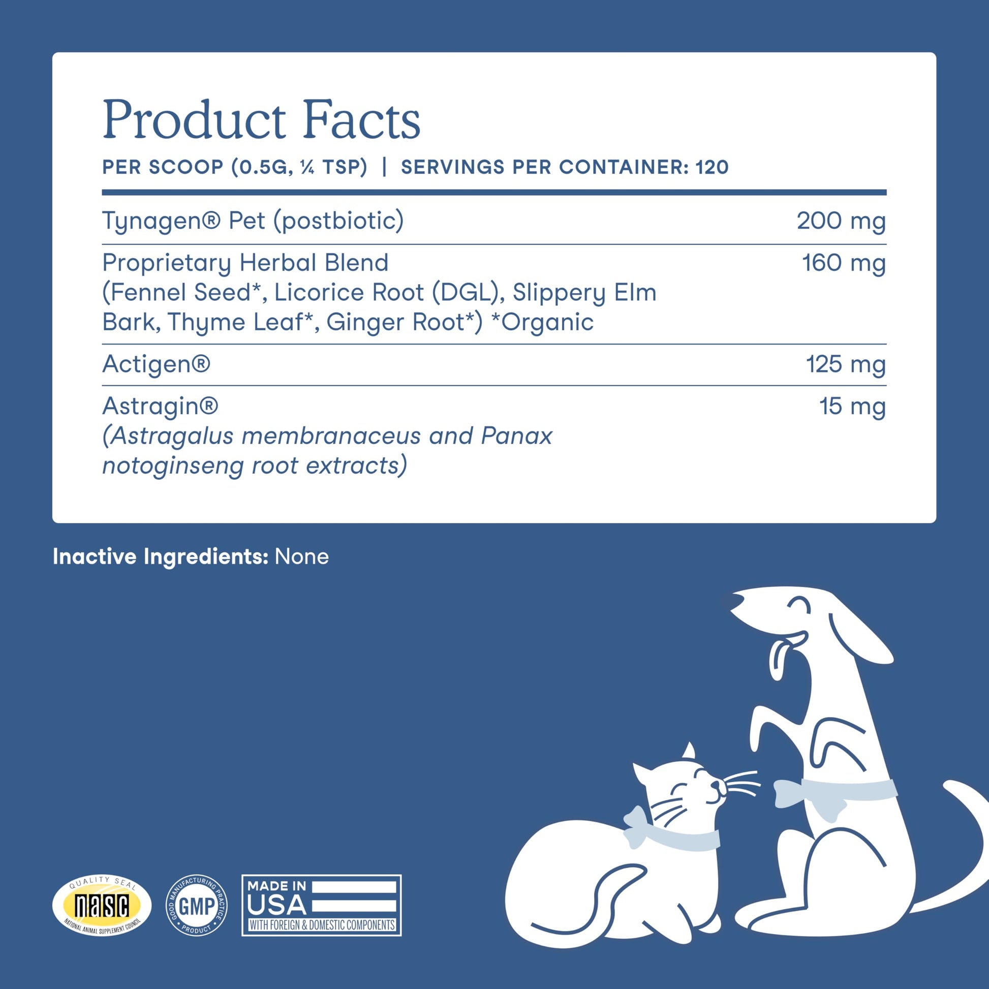 Fera Pets Postbiotics Plus Prebiotics for Dogs & Cats - with Slippery Elm - Promotes Optimal Digestive Health & Inflammatory Response - Enhances Immunity - 120 Scoops Fera Pets uk supplements