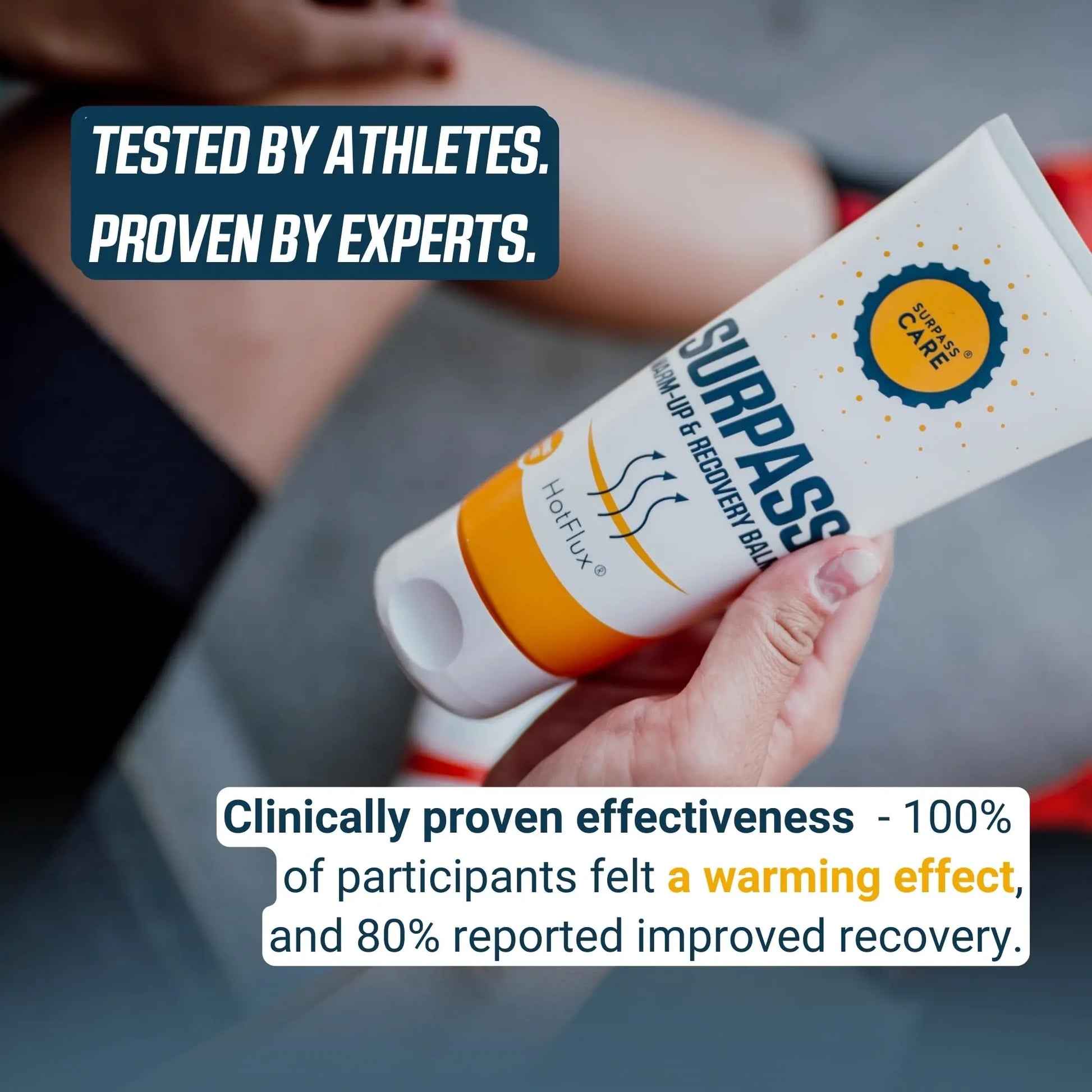 Surpass Warm up & Recovery Balm 6.76oz - HotFlux Muscle & Joints Relief Rub - Innovative Body Warming - After Sport Recovery Support - Feet, Neck & Shoulders, Lower Back, Knees - No Irritation Surpass-Care uk supplements