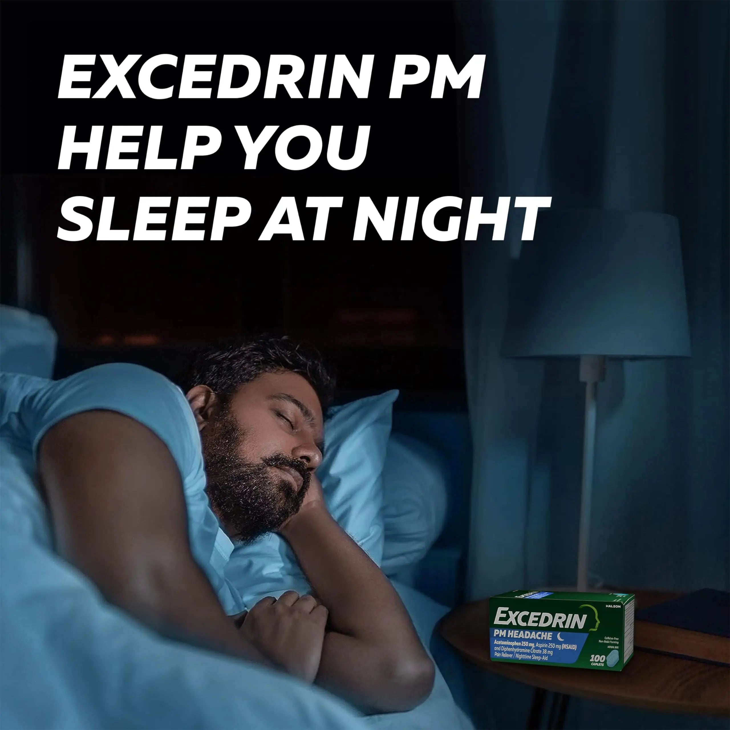 Excedrin PM for Headache Relief, Acetaminophen 250mg, Aspirin 250mg, Diphenhydramine Citrate 38mg, Pain Reliever, Nighttime Sleep-Aid, 24 Count Excedrin uk supplements