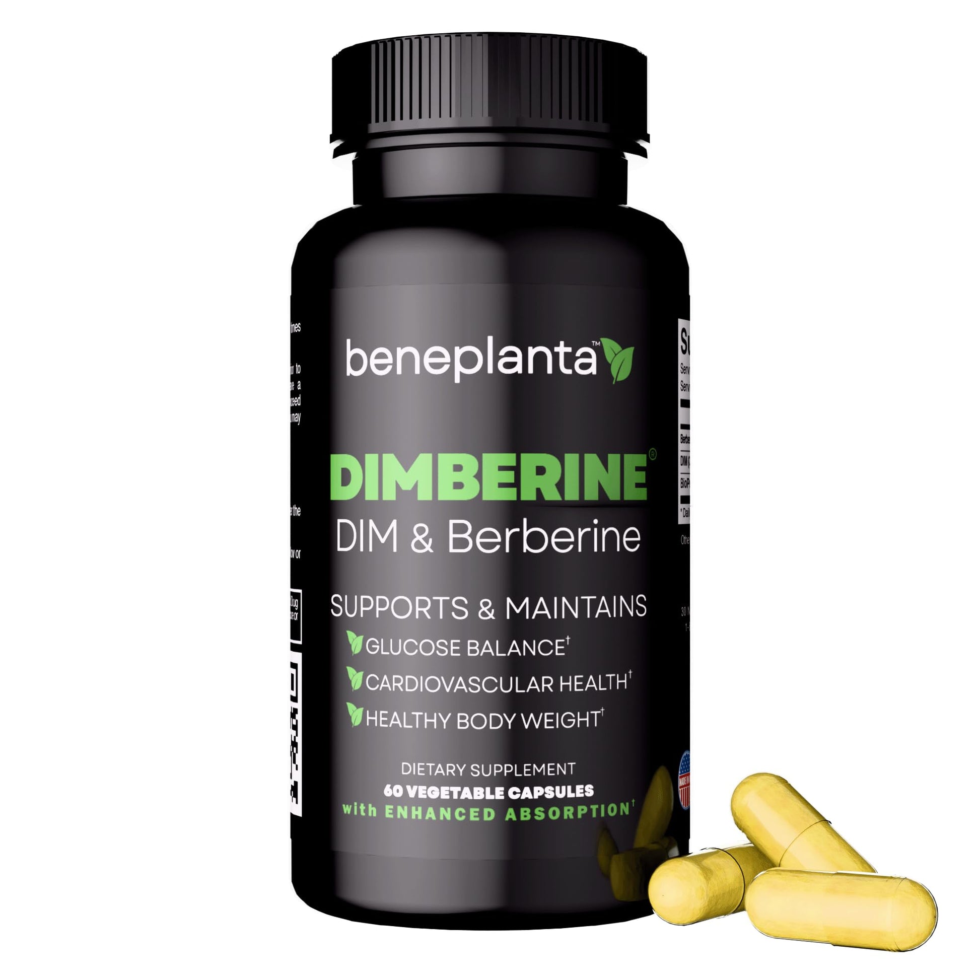 Dimberine - DIM & Berberine, High Purity Enhanced Absorption Formula - 60 Capsules Dimberine uk supplements