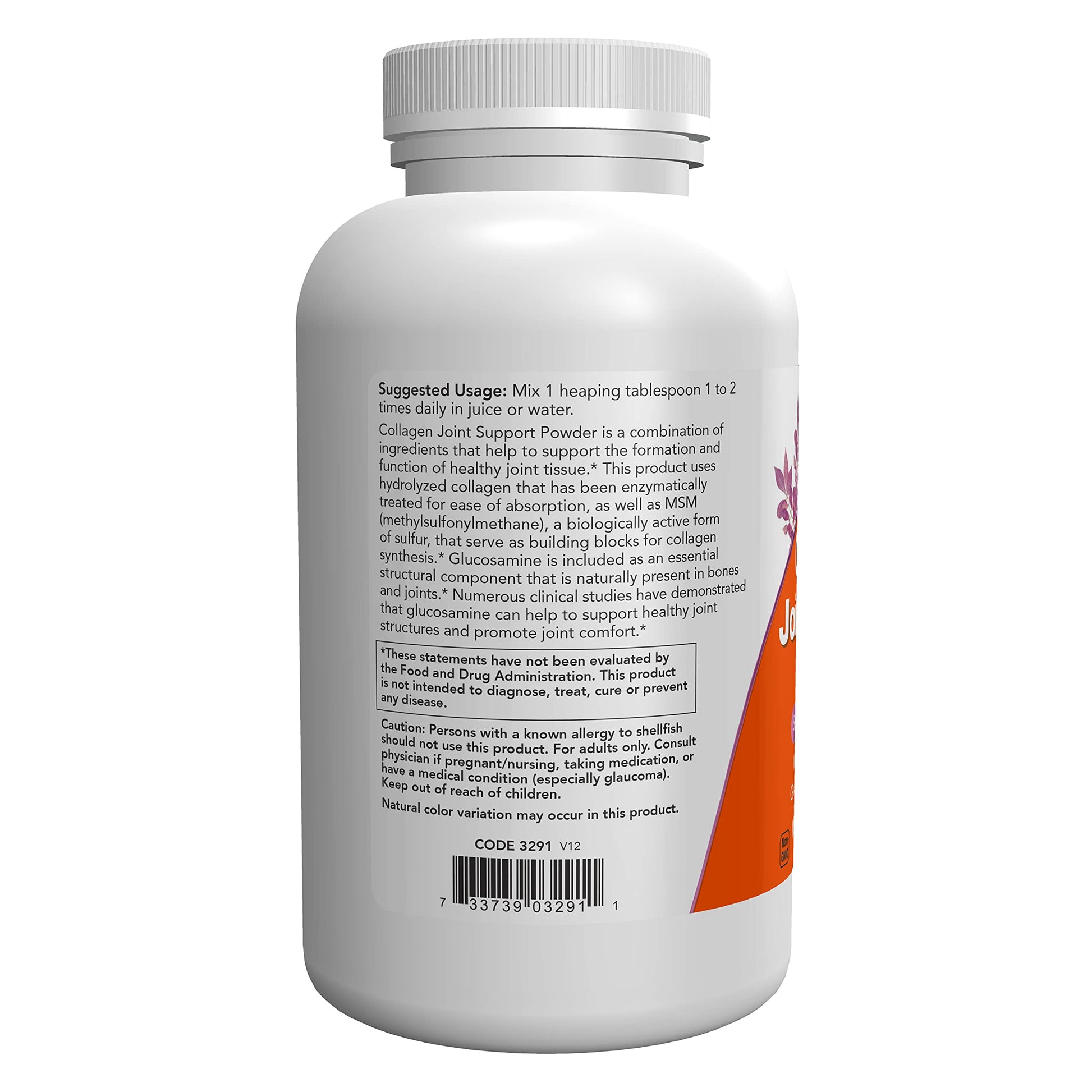 NOW Foods Supplements, Collagen Joint Support™ Powder with Beef Gelatin, Glucosamine Sulfate and MSM, 11-Ounce NOW Foods uk supplements