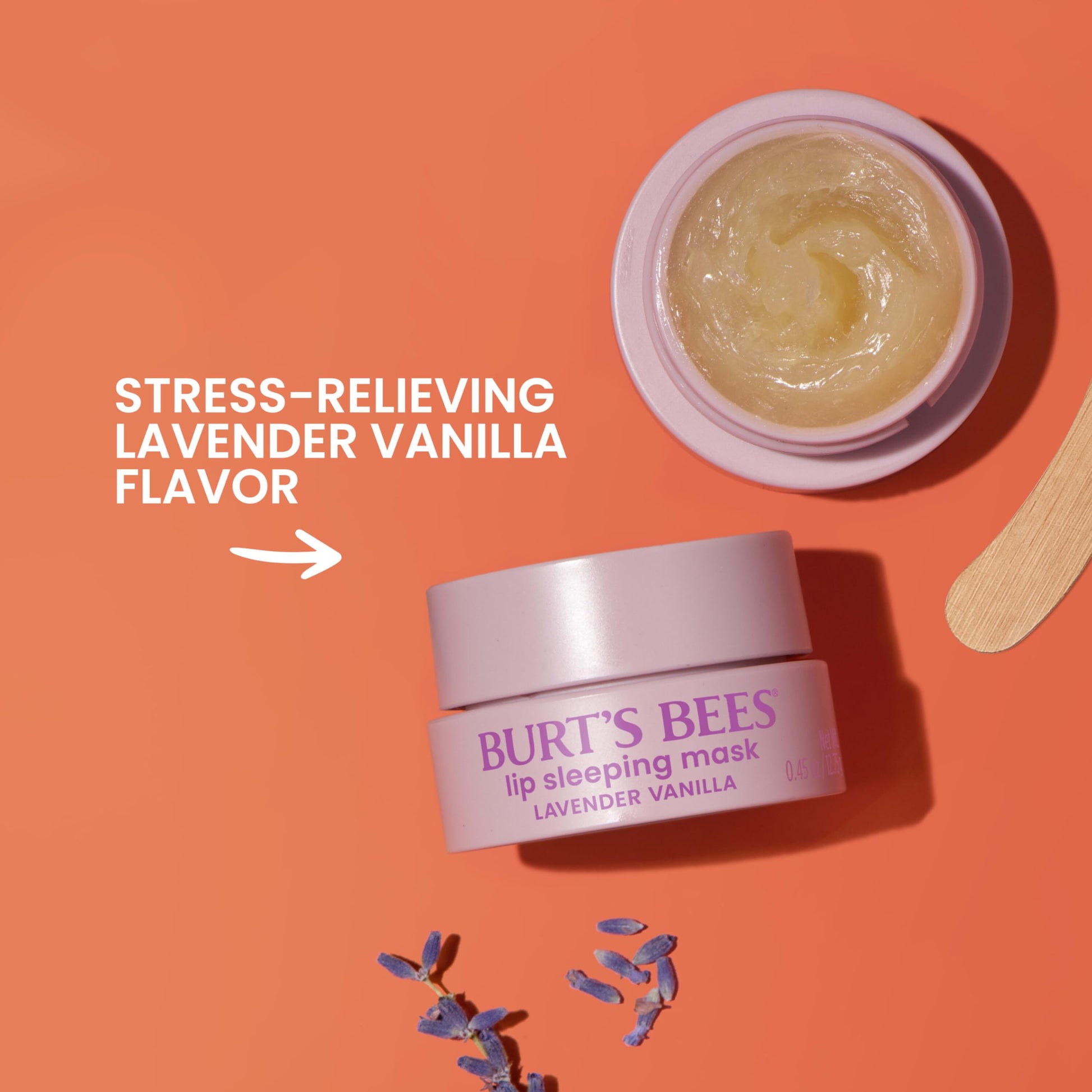 Burt’s Bees Lavender Vanilla Lip Sleeping Mask, With Hyaluronic Acid and Squalane Moisturizer To Instantly Hydrate Lips, Overnight Mask and Treatment, 0.45 oz. Burt's Bees uk supplements